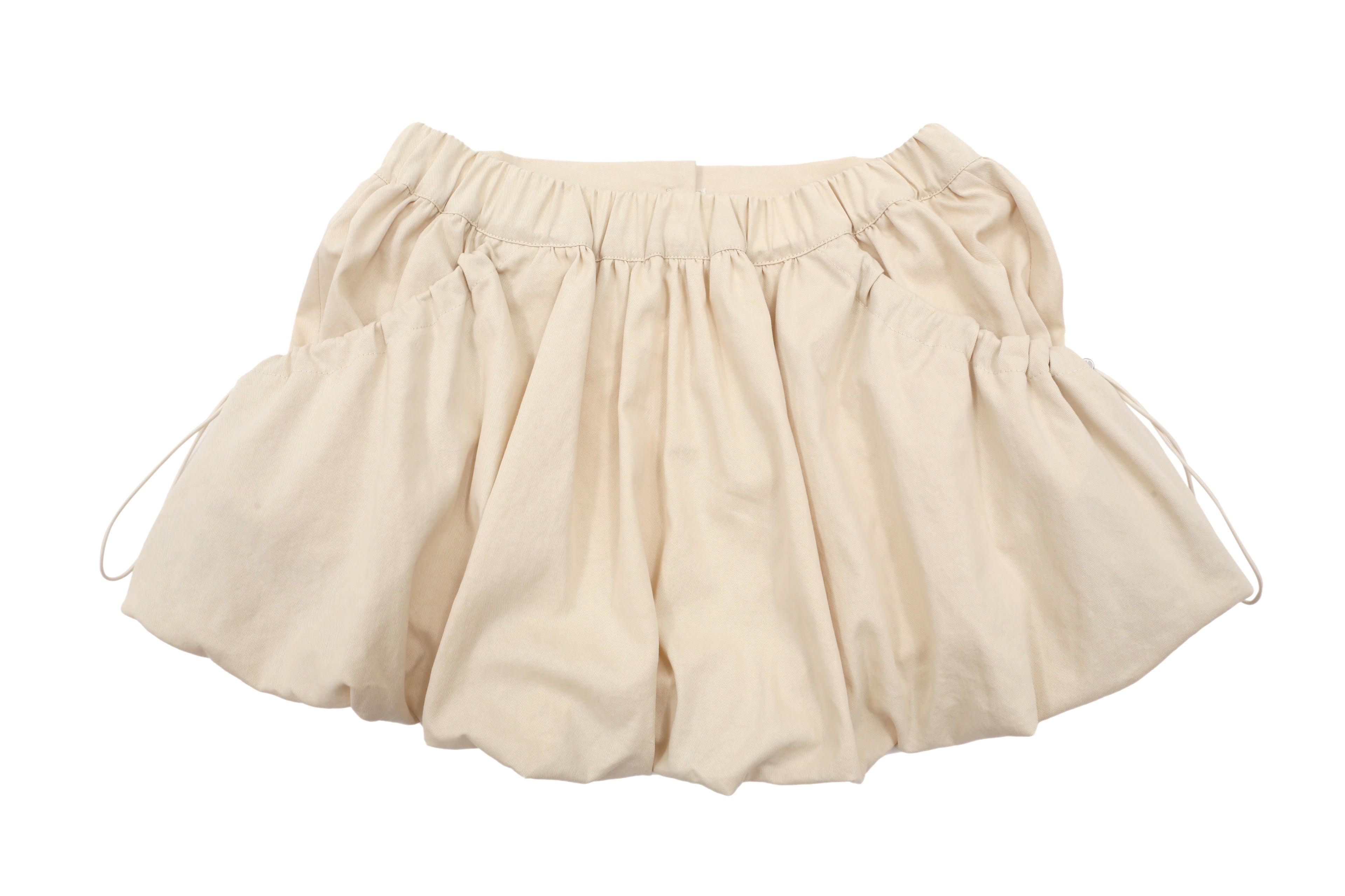 LAYERED POCKET BALLOON SKIRT_CREAM