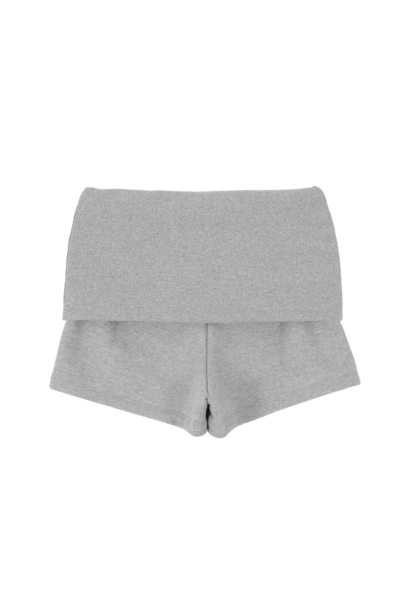 STUD RIB SHORTS_MELANGE GREY