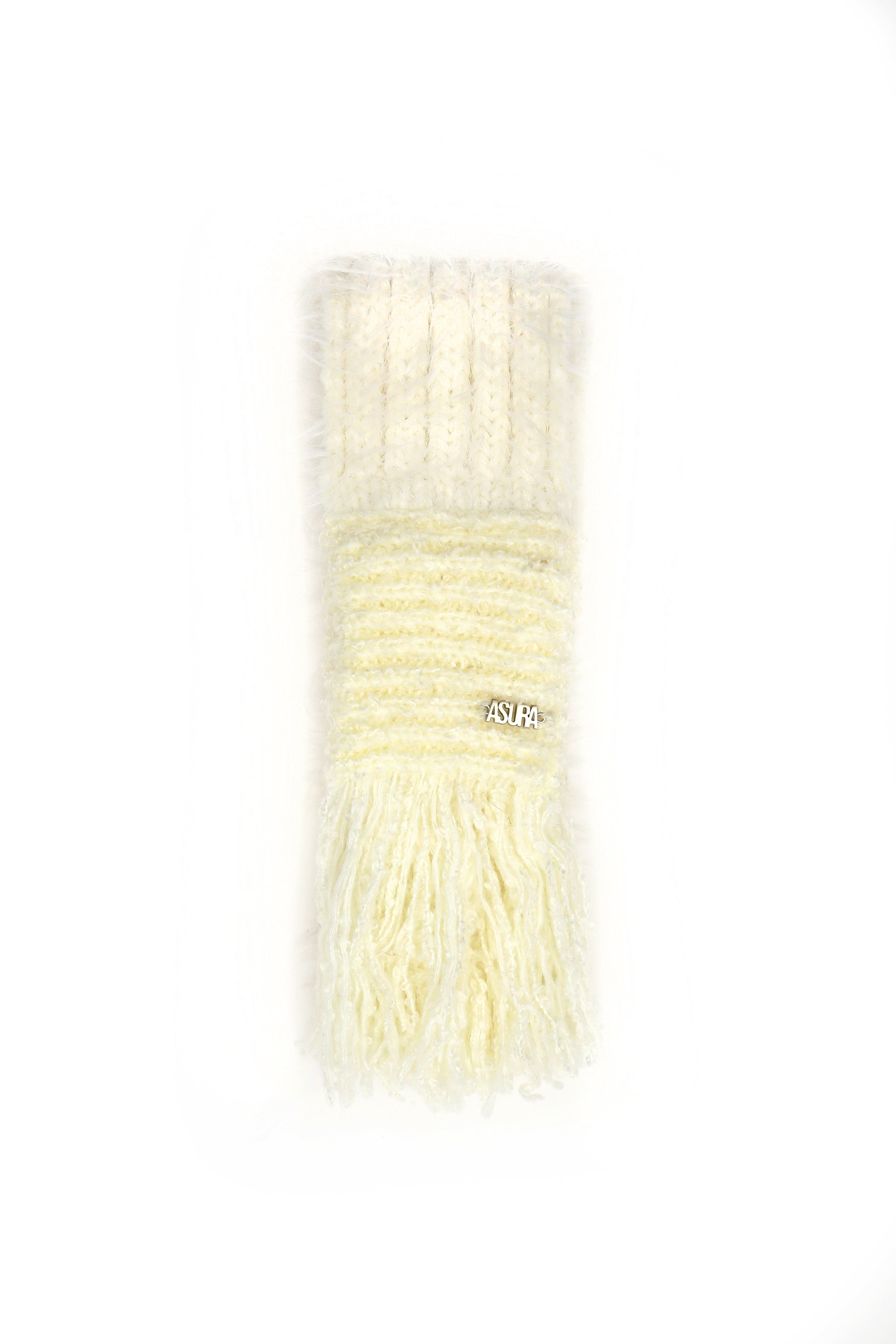 TASSEL MIX SCARF_IVORY