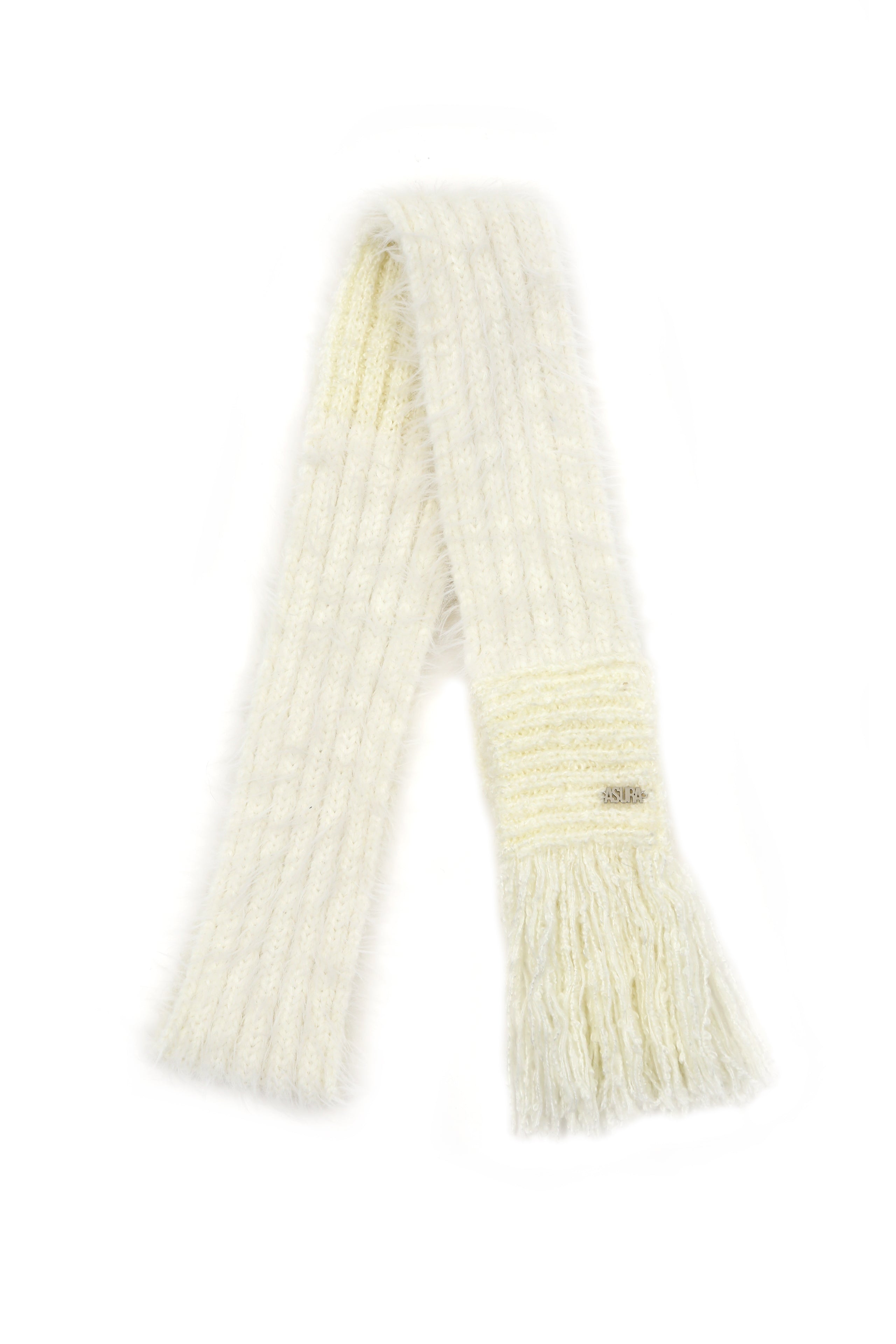 TASSEL MIX SCARF_IVORY