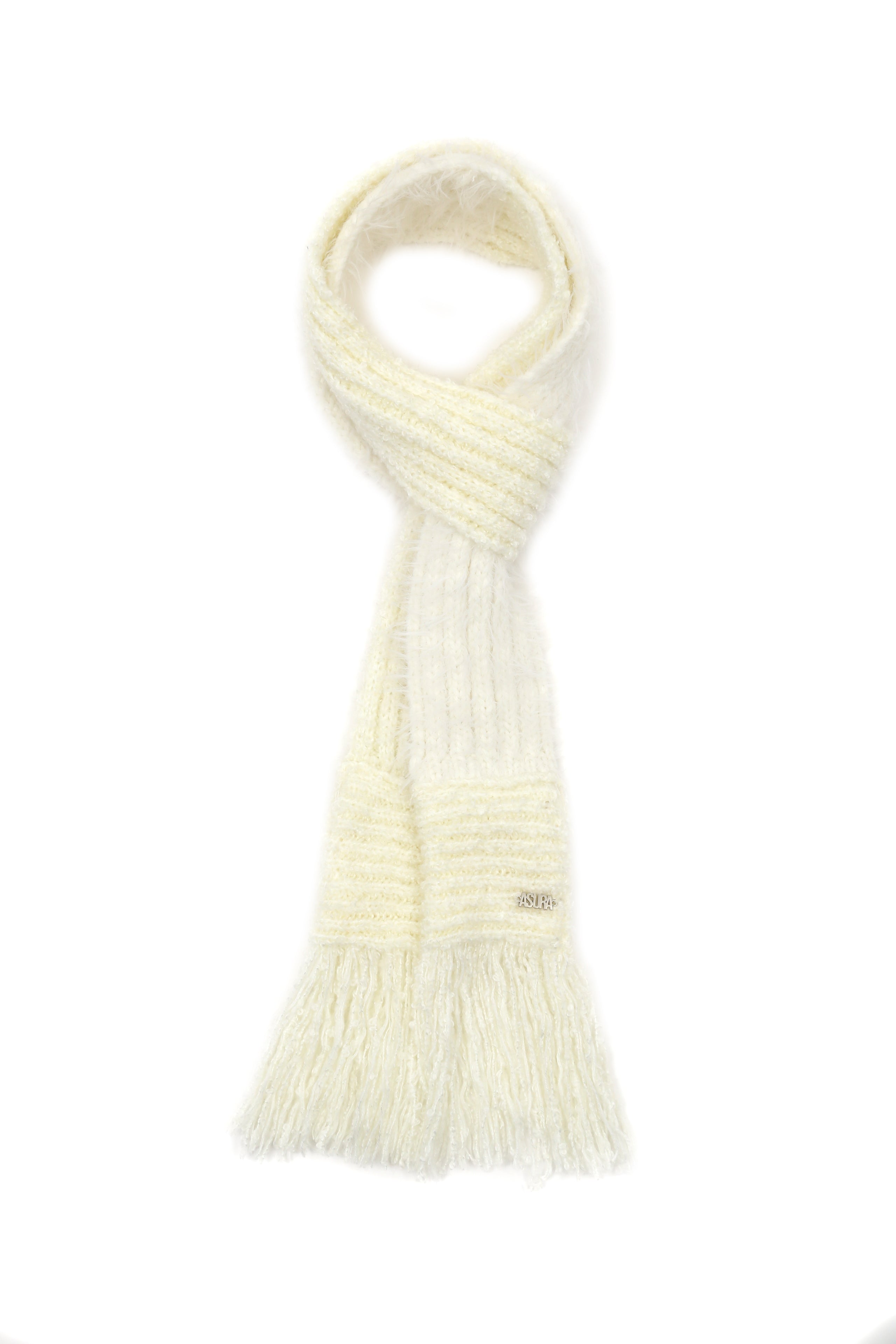 TASSEL MIX SCARF_IVORY