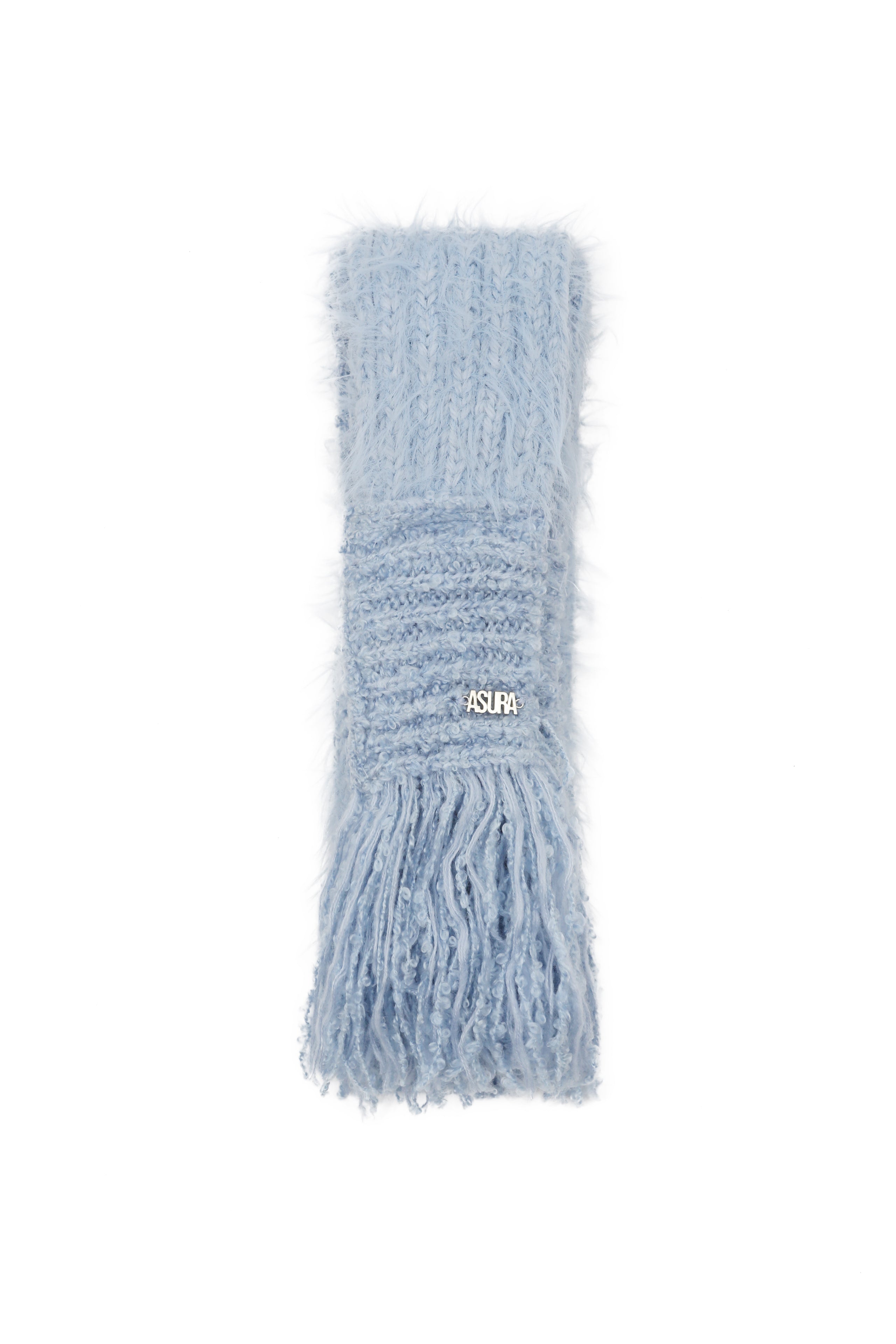 TASSEL MIX SCARF_SKYBLUE