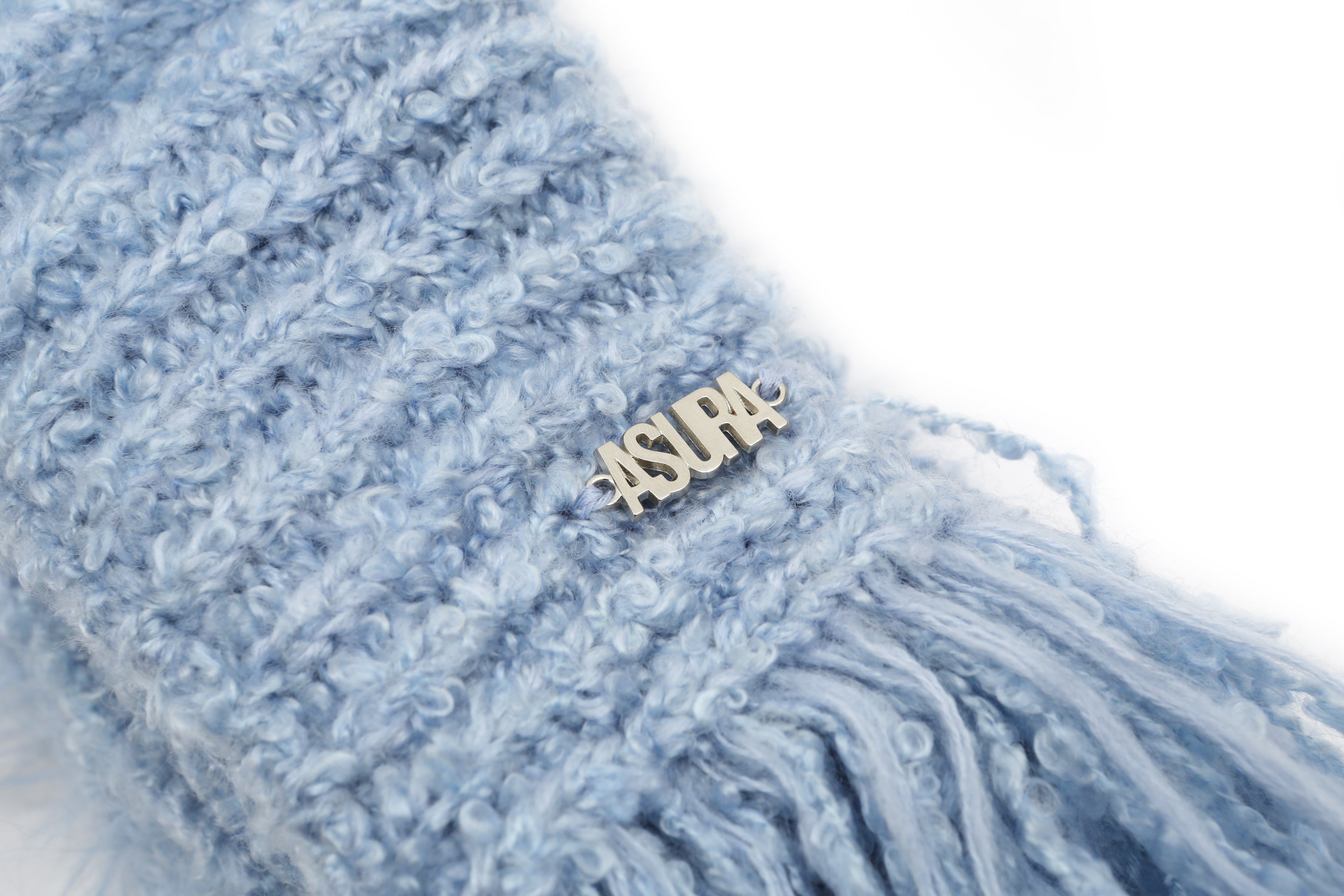 TASSEL MIX SCARF_SKYBLUE