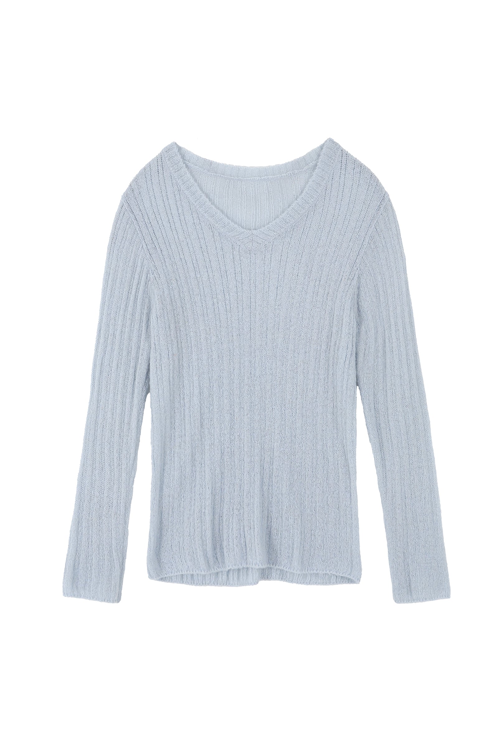 V-NECK GOLGI KNIT_SKY BLUE