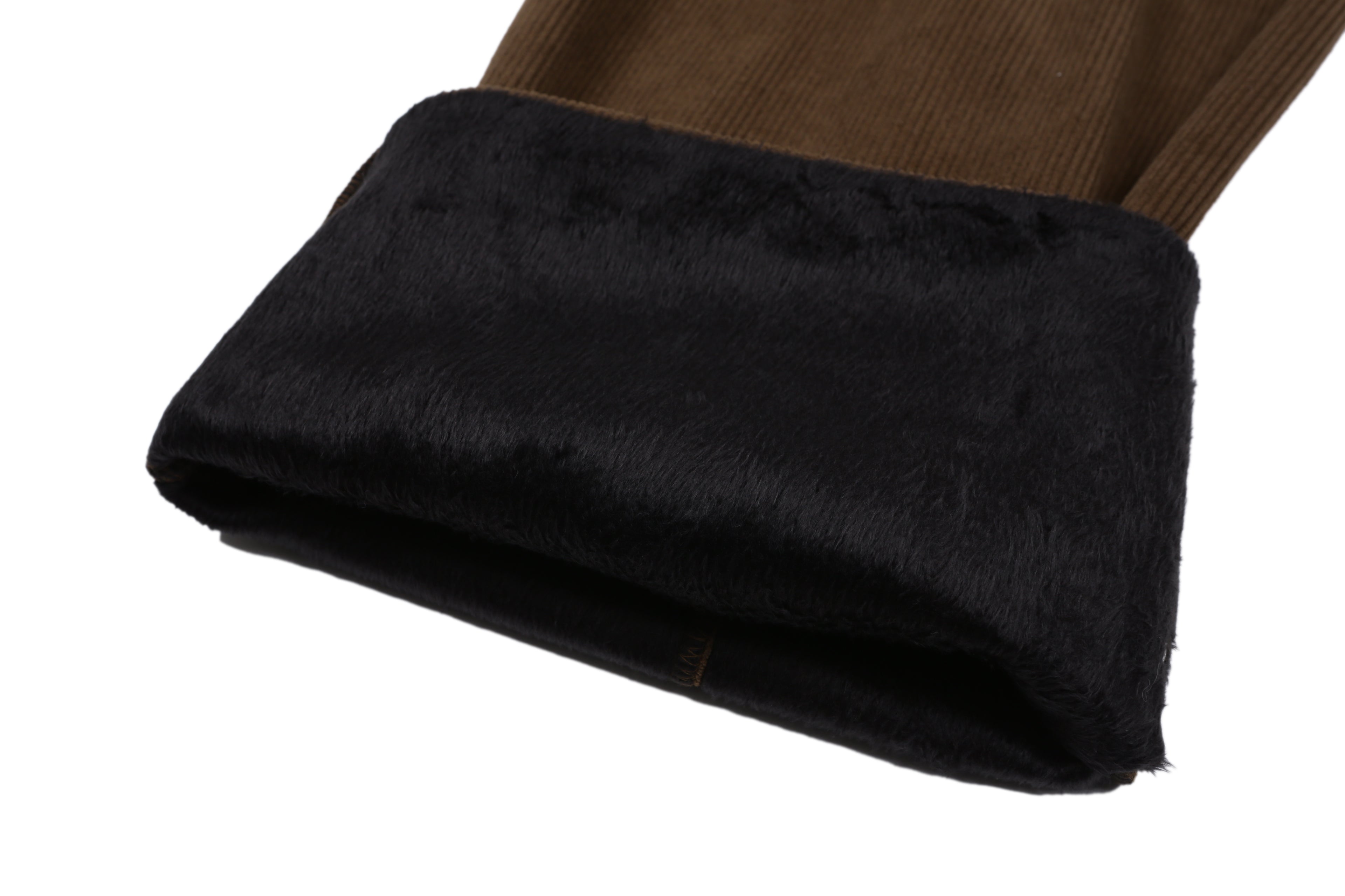 PANTALON COURBÉ EN VELOURS CÔTELÉ_MARRON