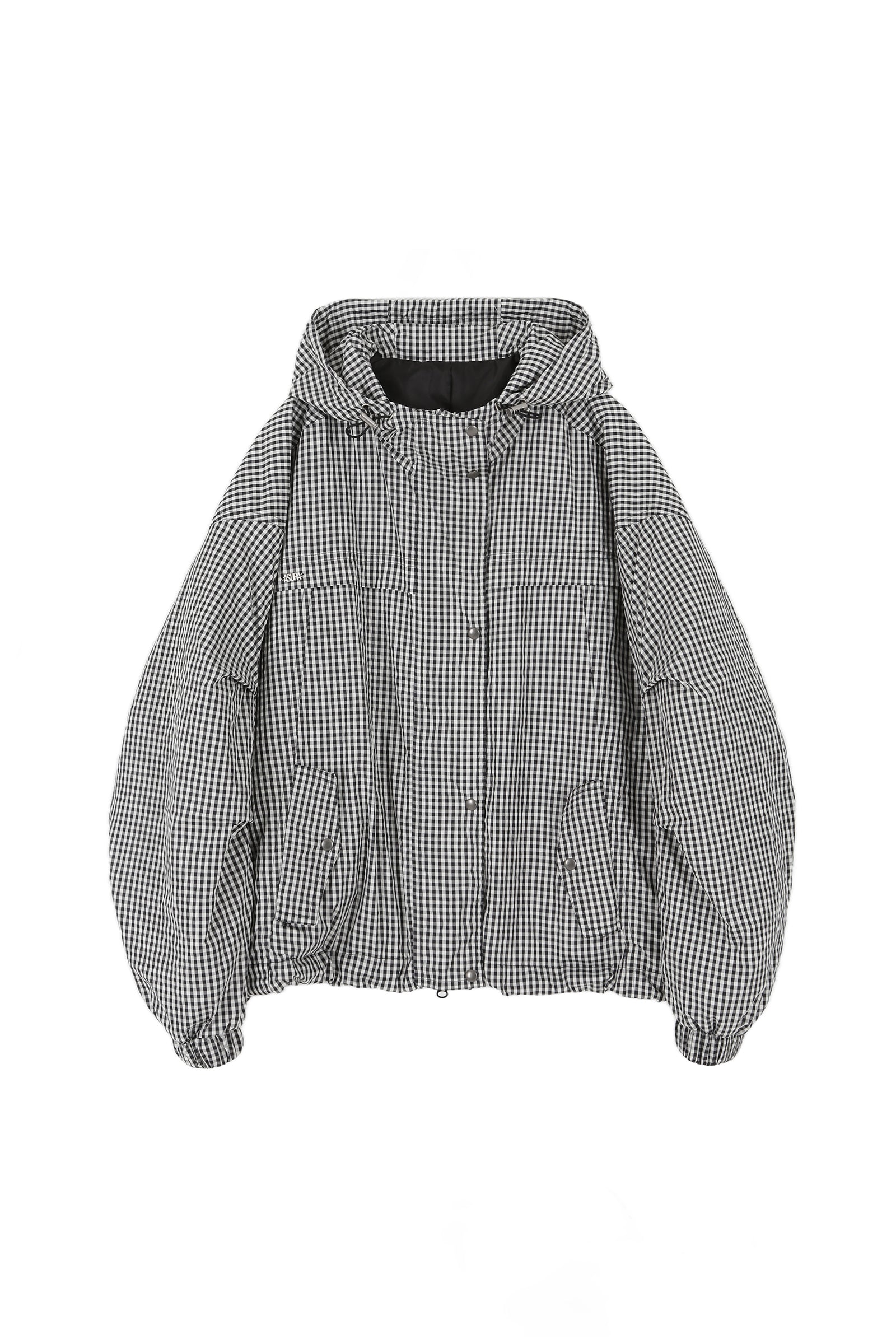 PATTERN DUO BOMBER JACKET_BLACK CHECK