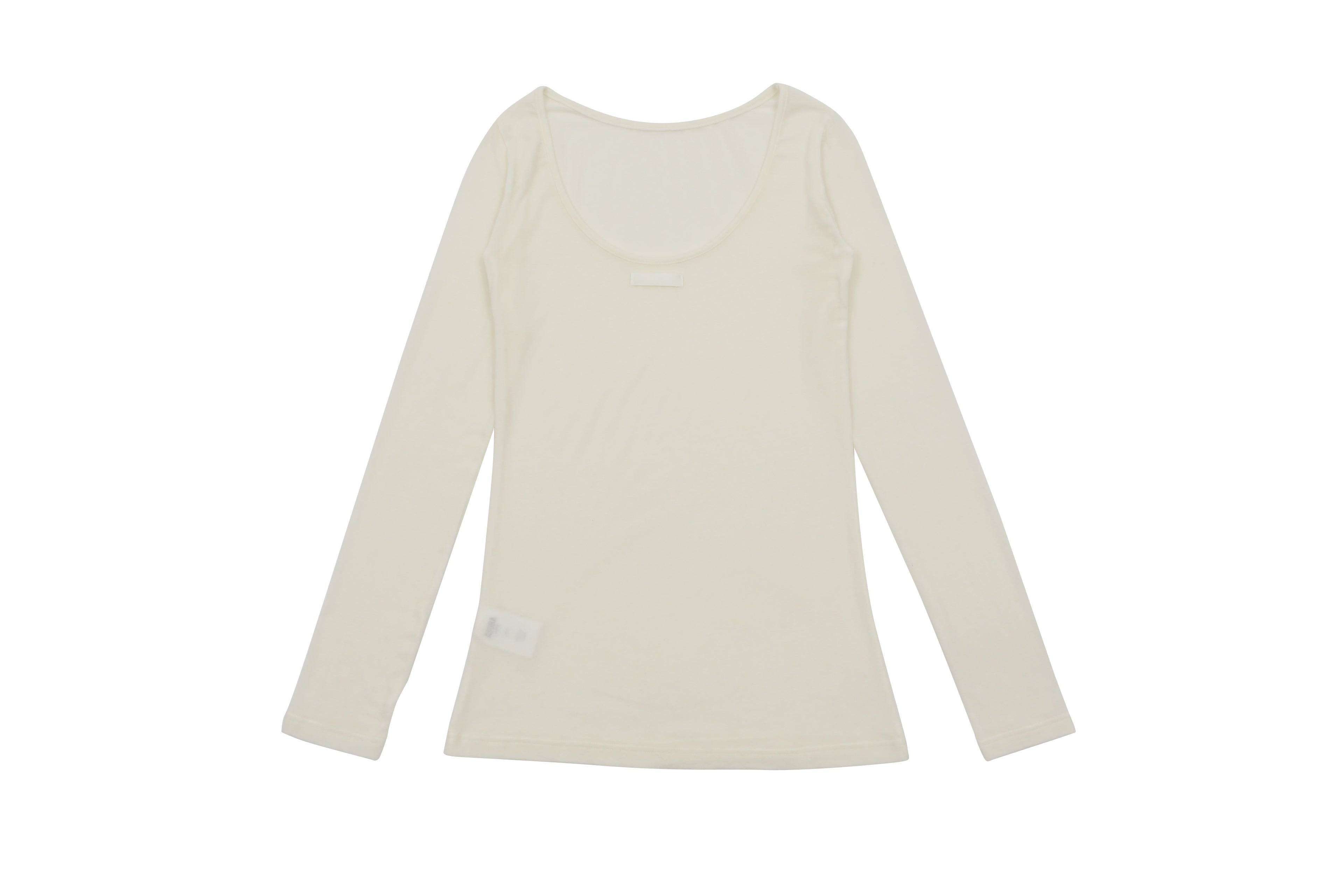 AS BASIC SCOOP NECK TSHIRT_IVORY