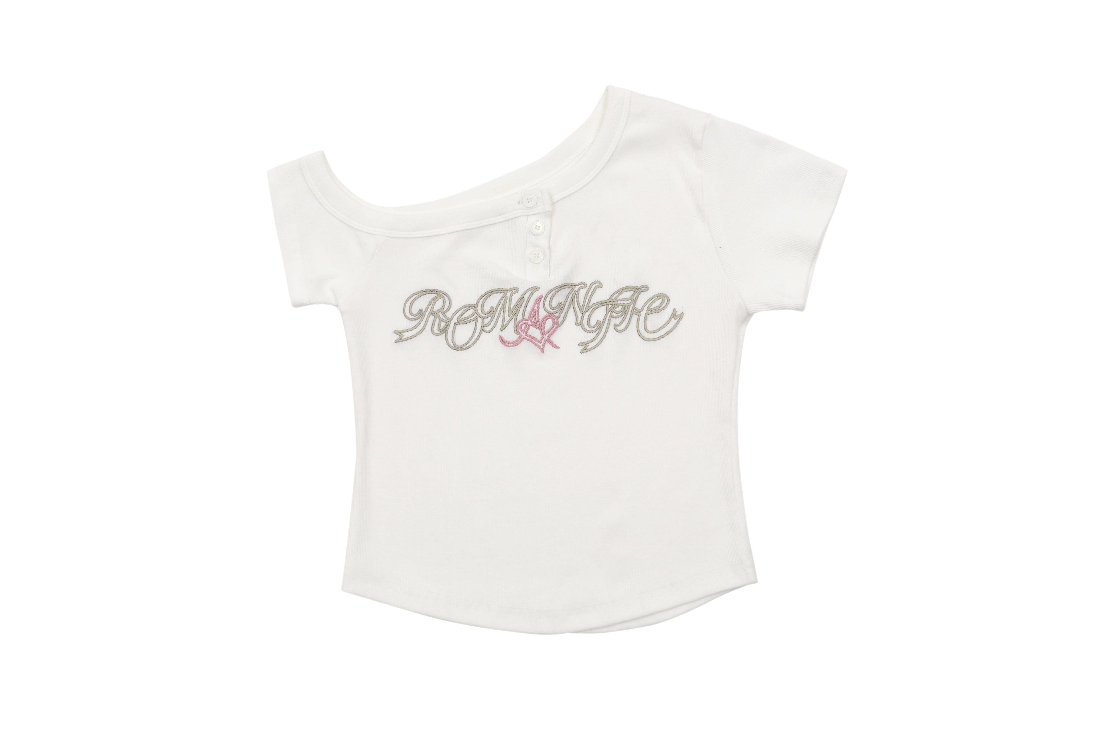 ASURA, T-SHIRT "ROMANTIC" ÉPAULE TOMBANTE_IVOIRE