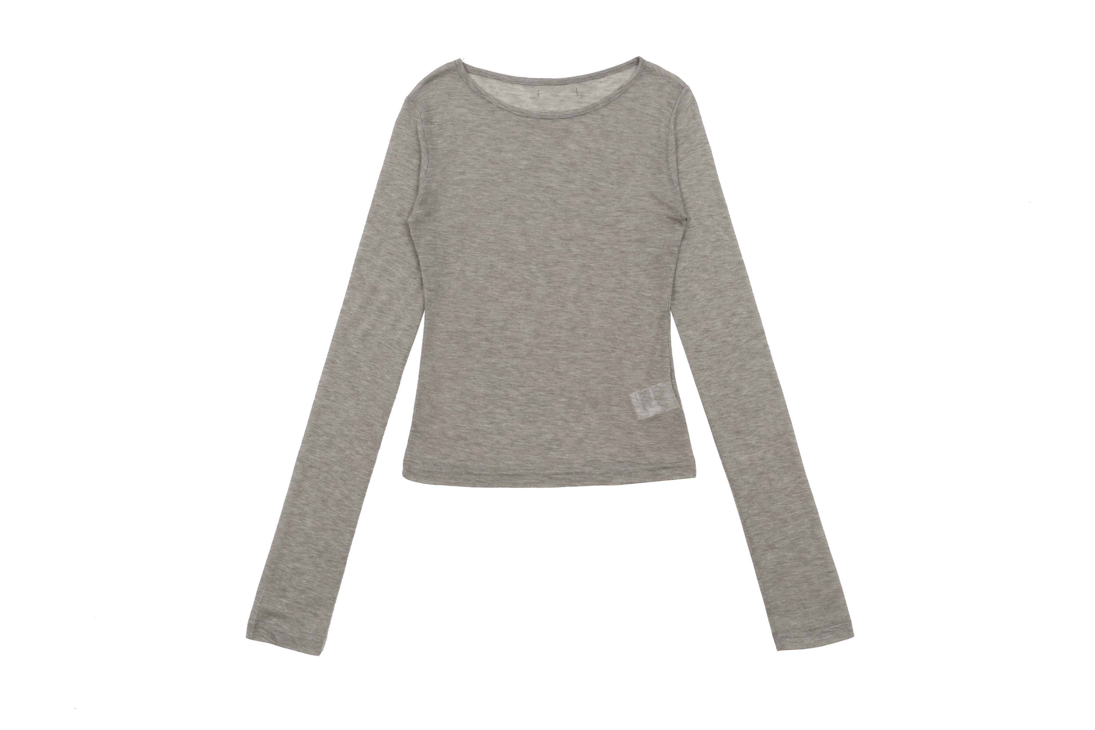 AS BASIC SEE-THROUGH T_MELANGE GREY