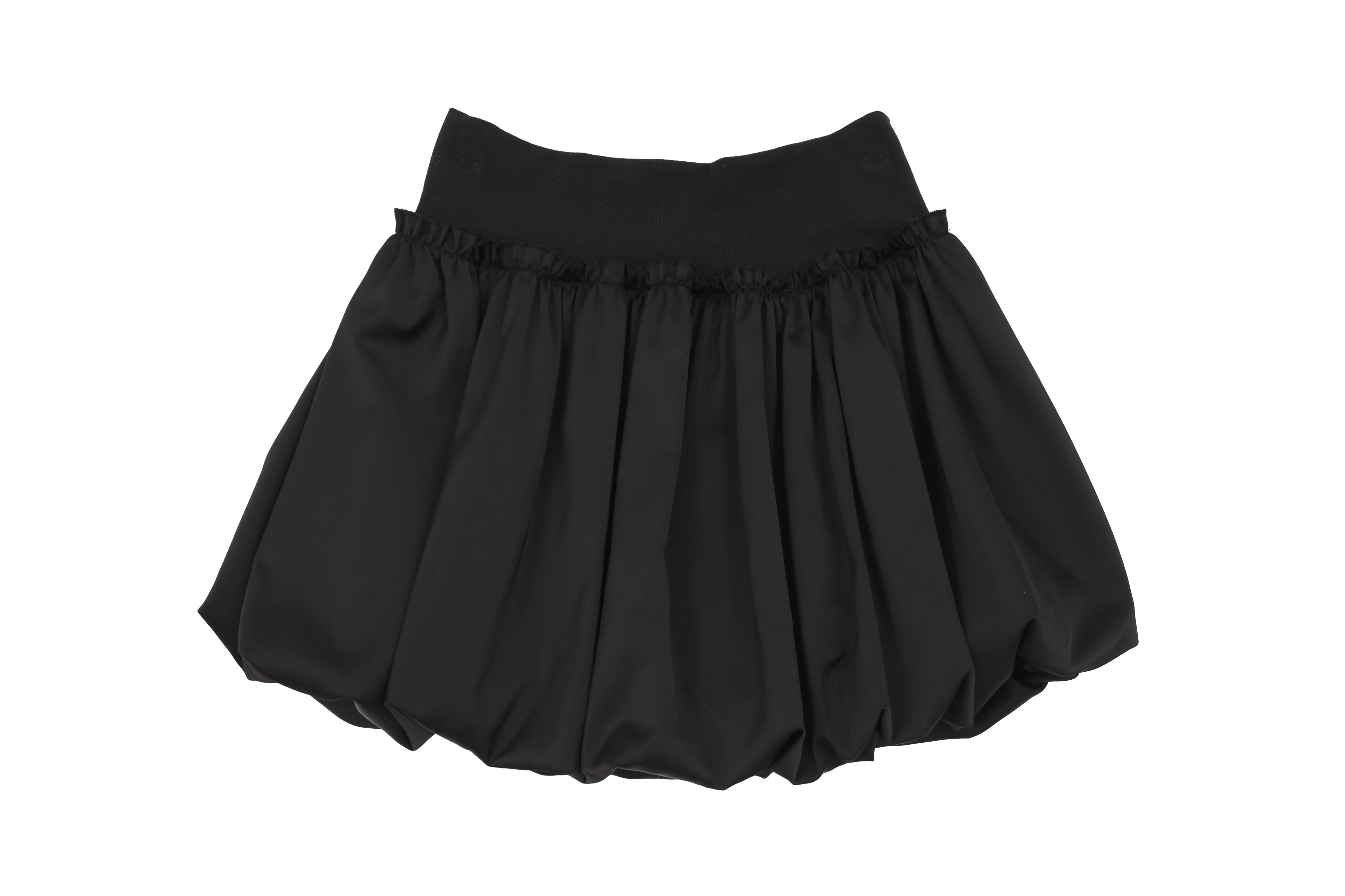 SATIN BALLOON SKIRT_BLACK