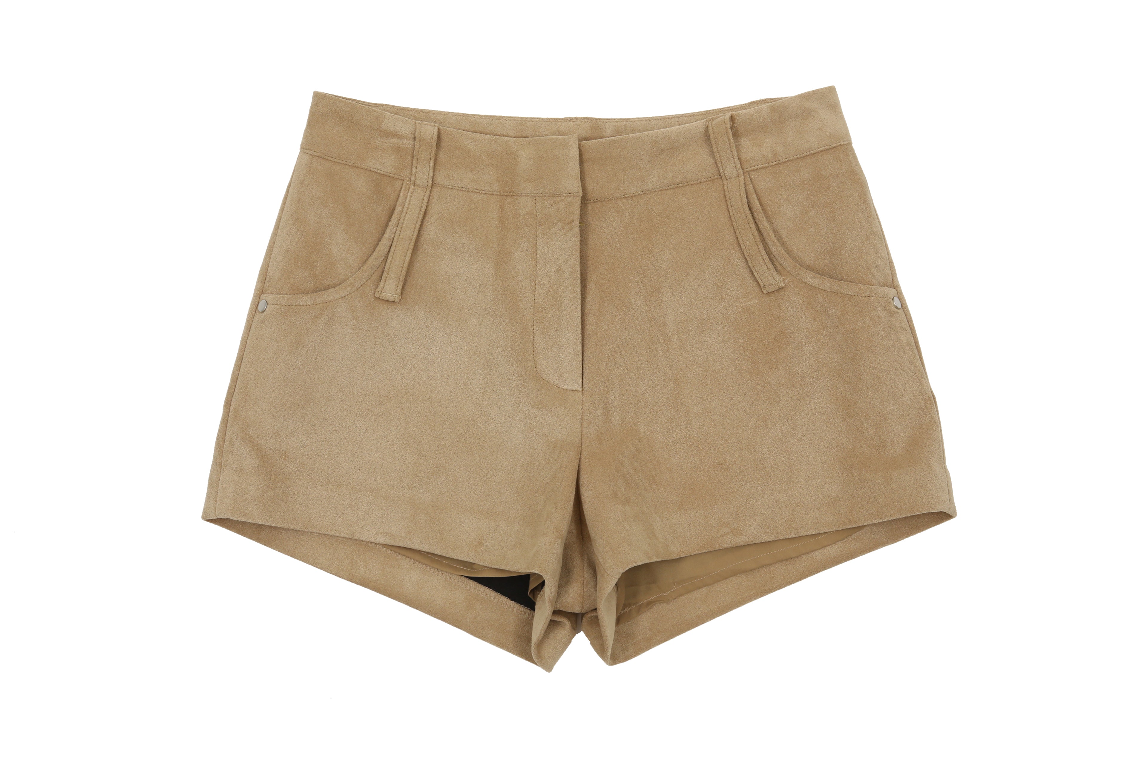 STITCH SUEDE MICRO PANTS_BEIGE