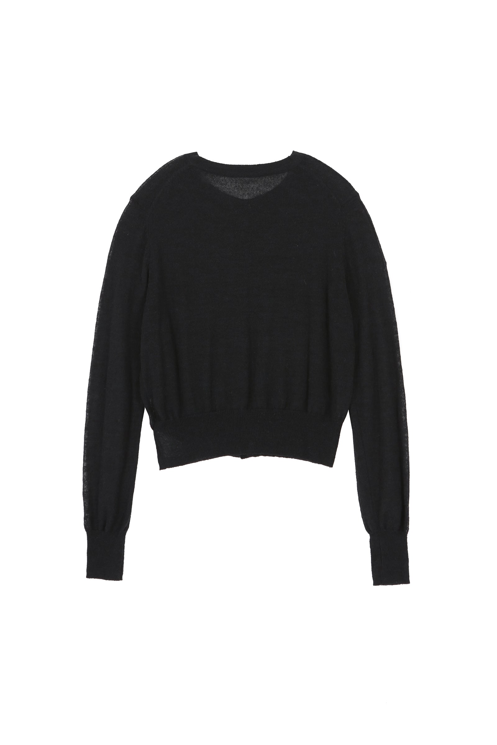 MOHAIR WOOL CARDIGAN_BLACK