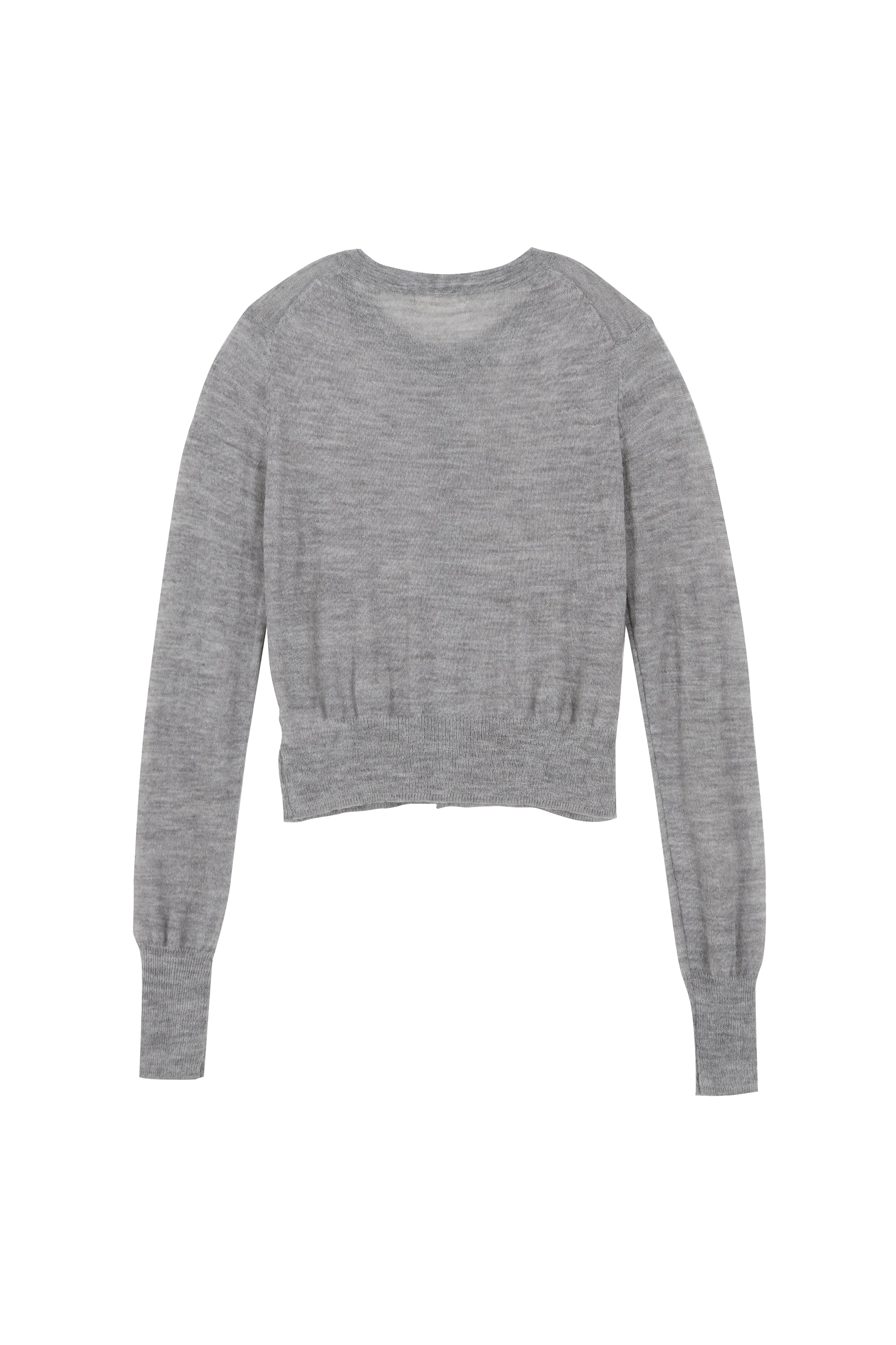 MOHAIR WOOL CARDIGAN_LIGHT GREY
