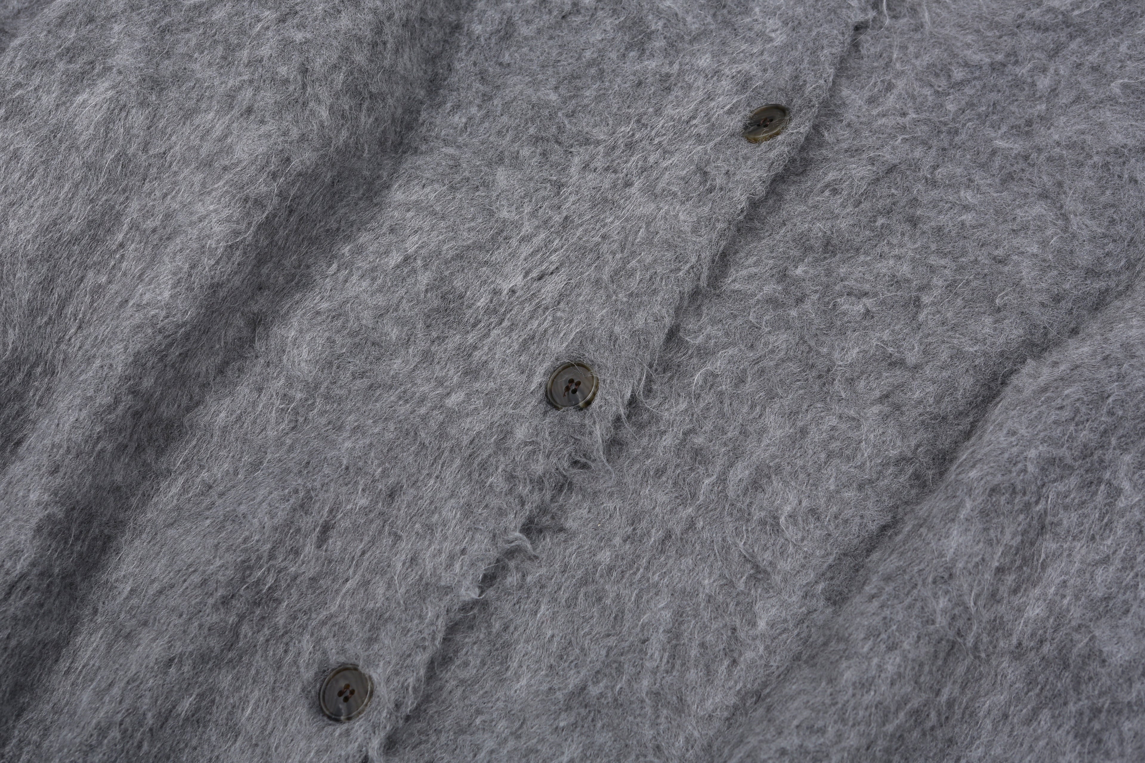 HAIRY BRUSH MIDI CADIGAN_GREY