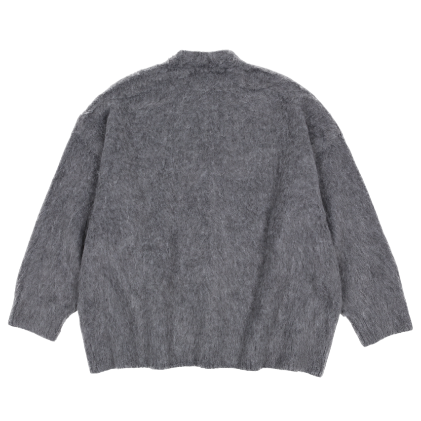 HAIRLY BRUSH MIDI CADIGAN_GREY