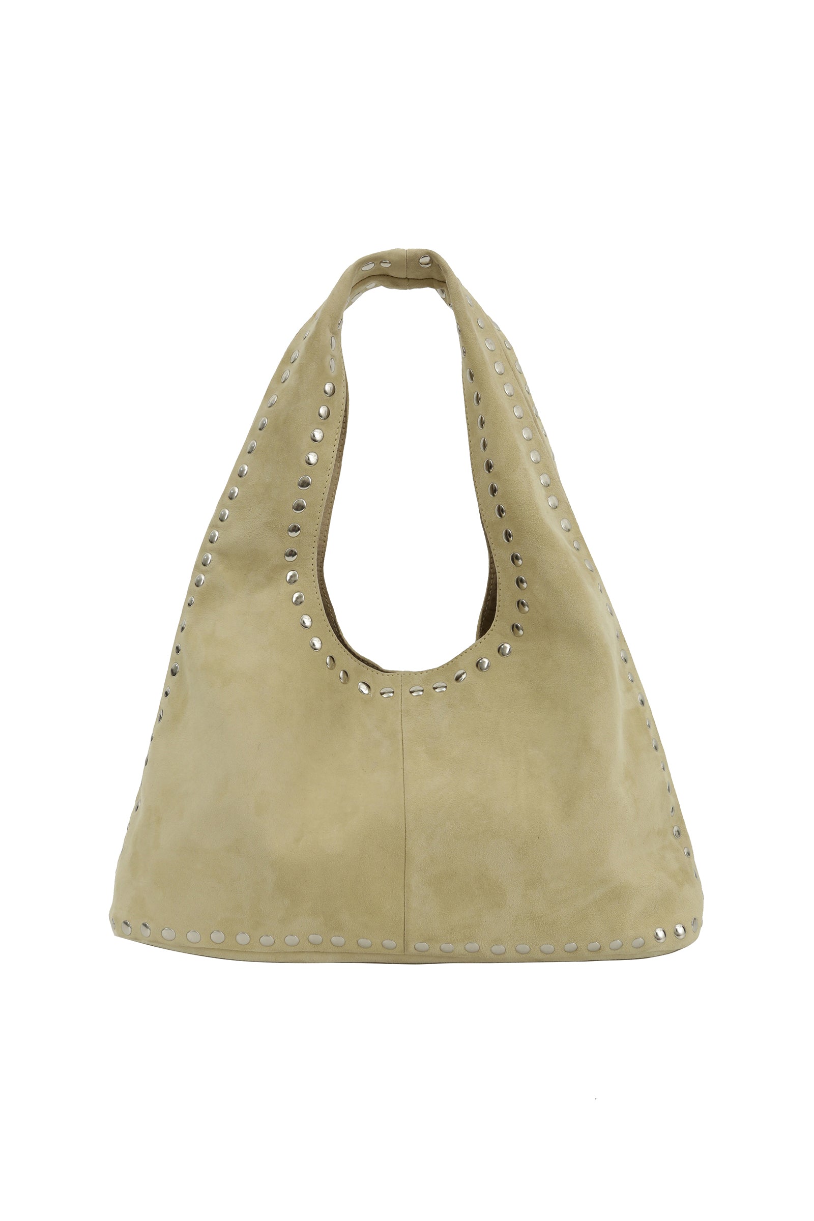 REAL SUEDE BOHO STUD BAG_BEIGE