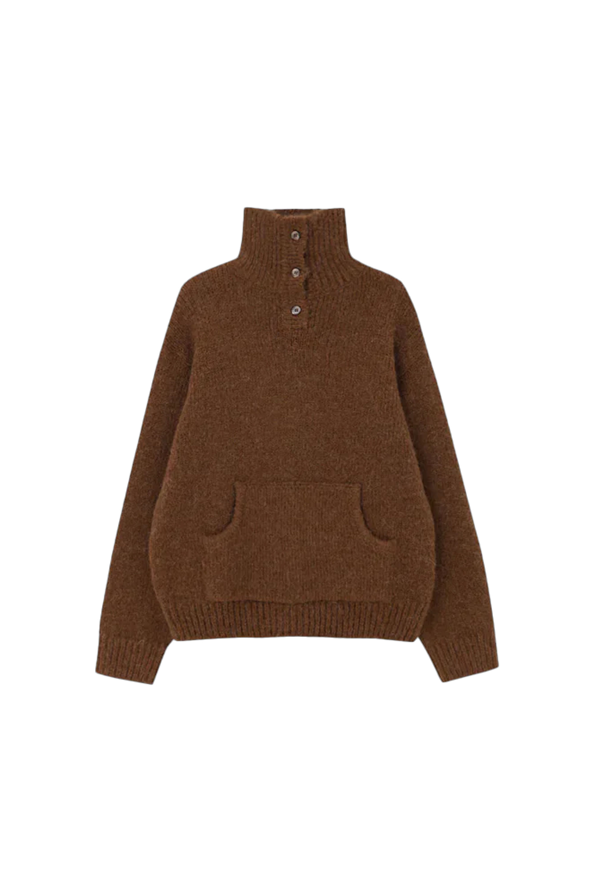 ALPACA BENNY KNIT_BROWN