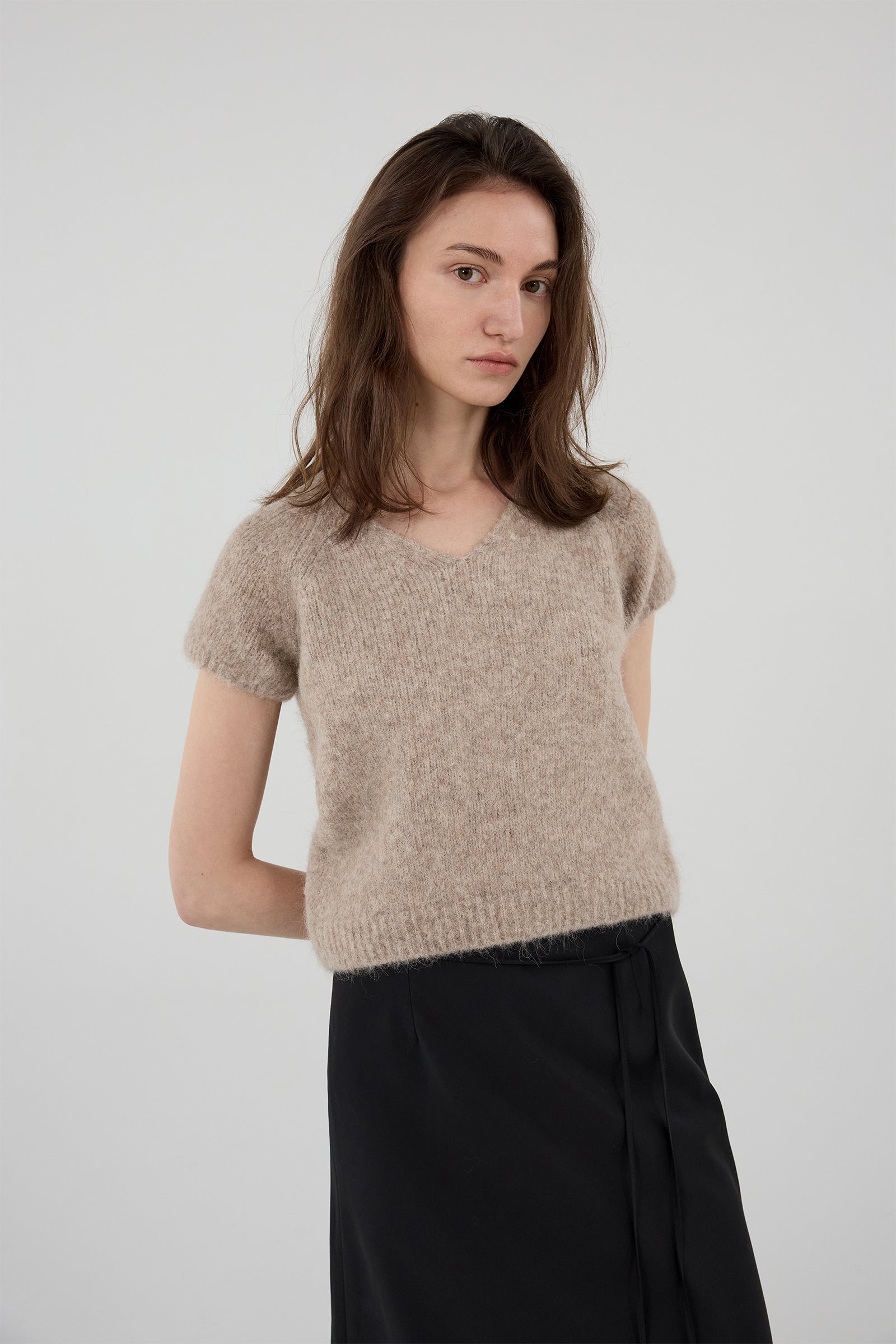  MONT SHORT SLEEVE KNIT_BEIGE