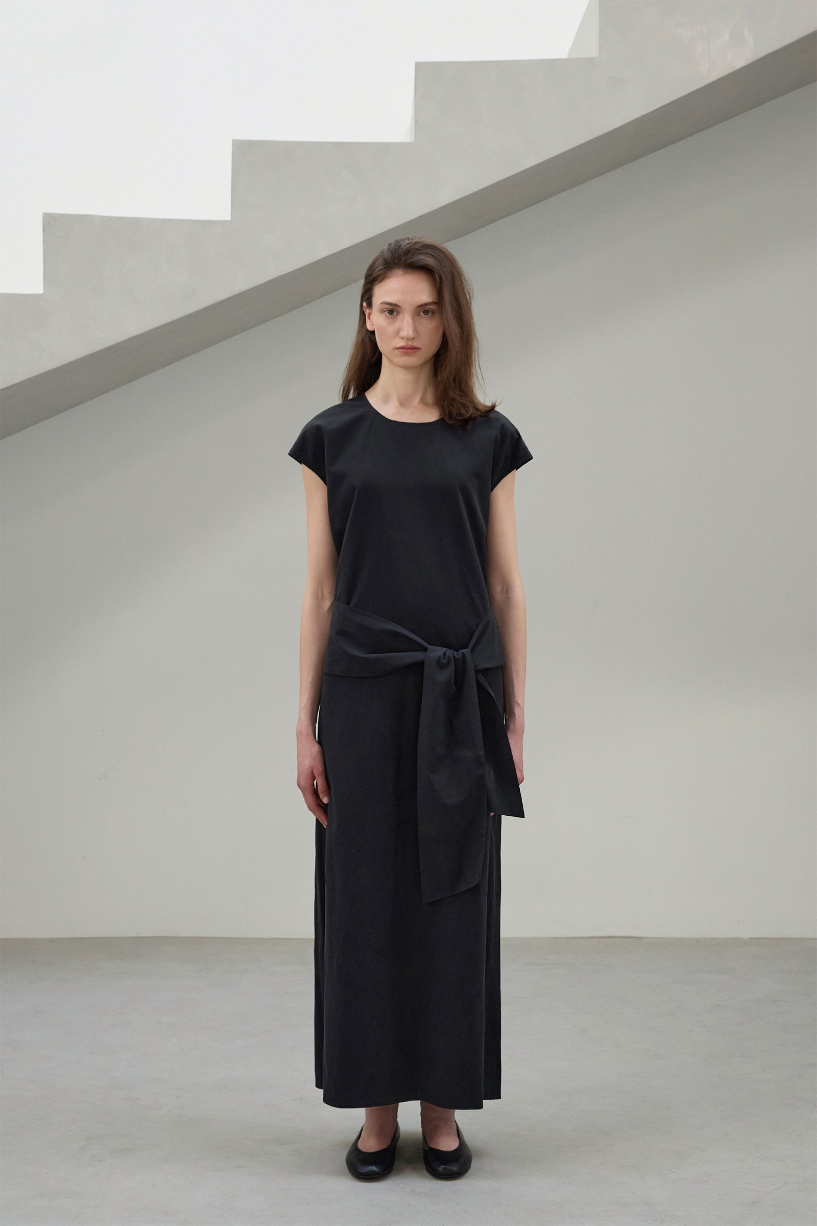 STRAP MAXI DRESS_NOIR