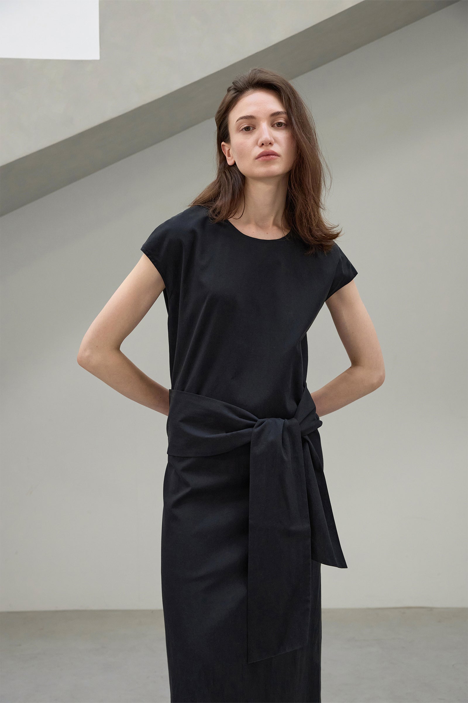 STRAP MAXI DRESS_BLACK