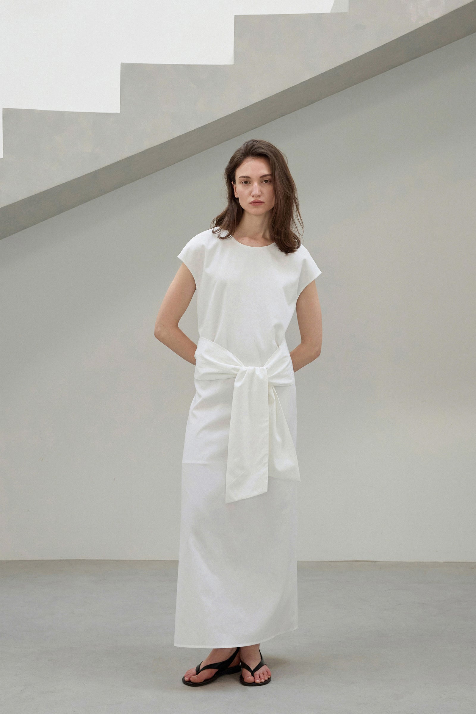 STRAP MAXI DRESS_IVORY