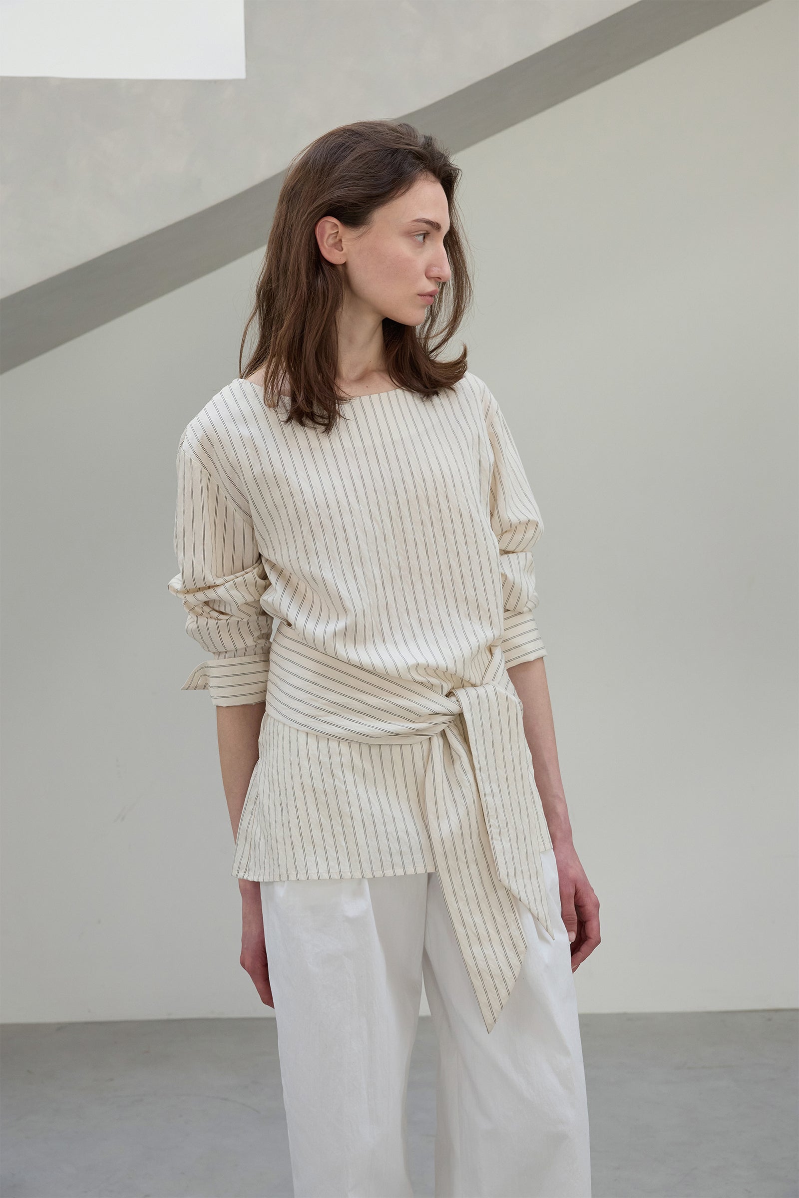 STRIPE STRAP BLOUSE_CREAM