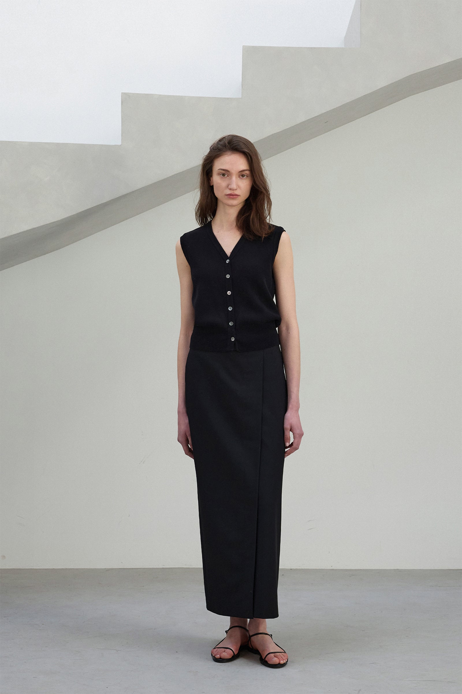 WRAP MAXI SKIRT_NOIR
