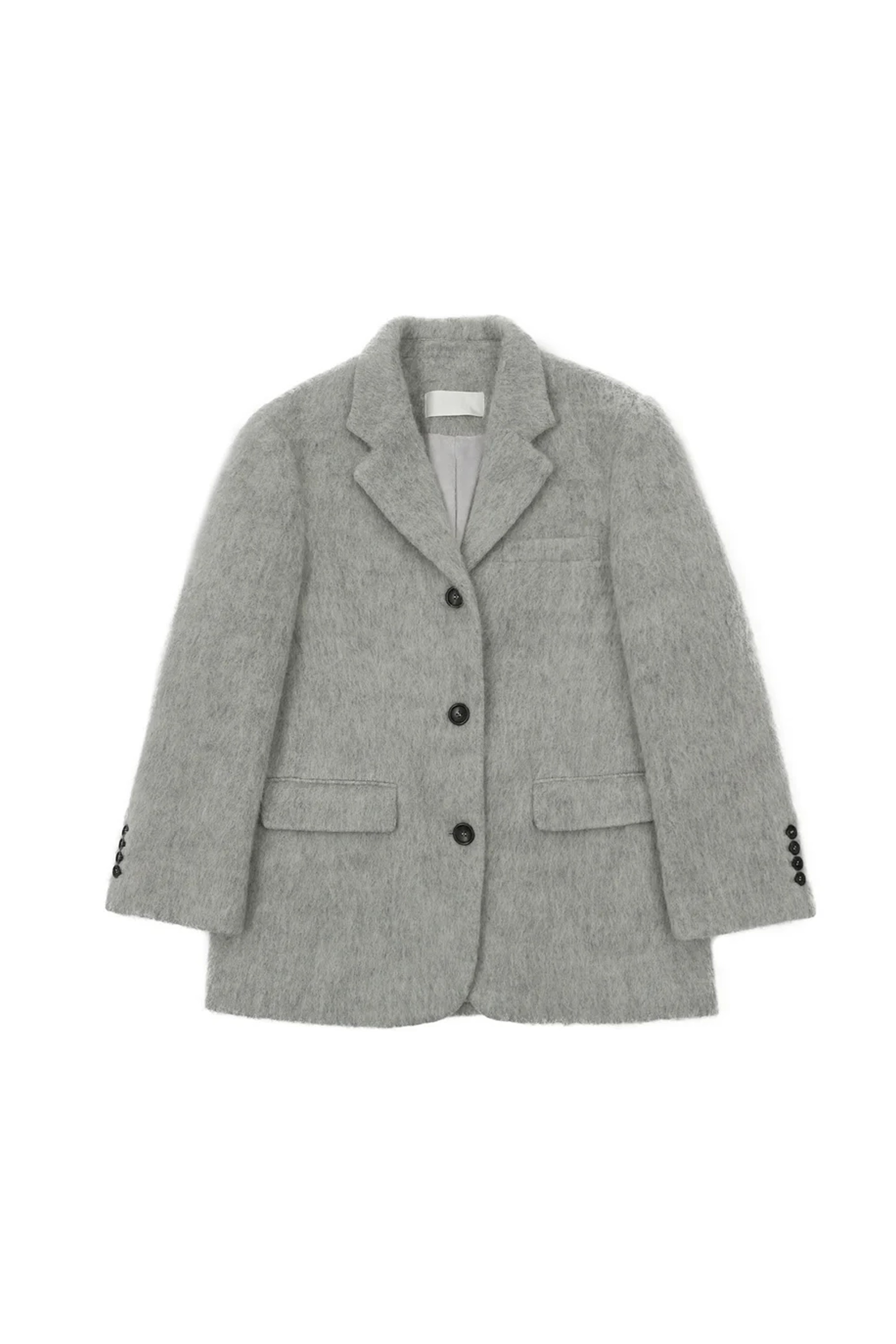 MOHAIR WOOL JACKET_LIGHT MELANGE