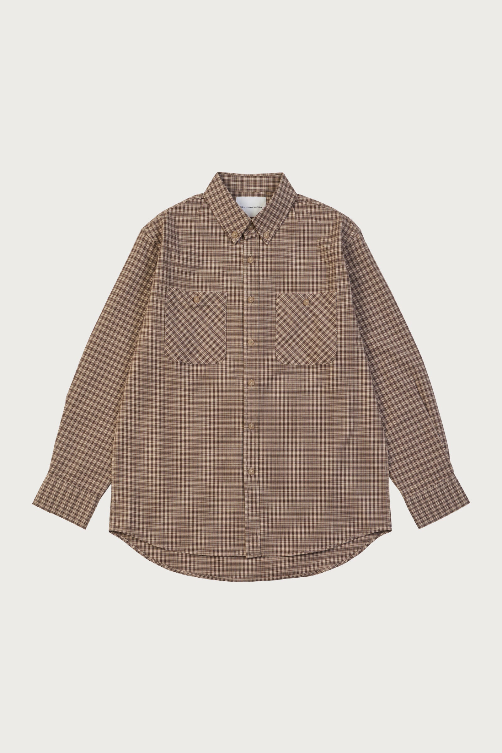 RUSTIC CHECK SHIRT_BROWN