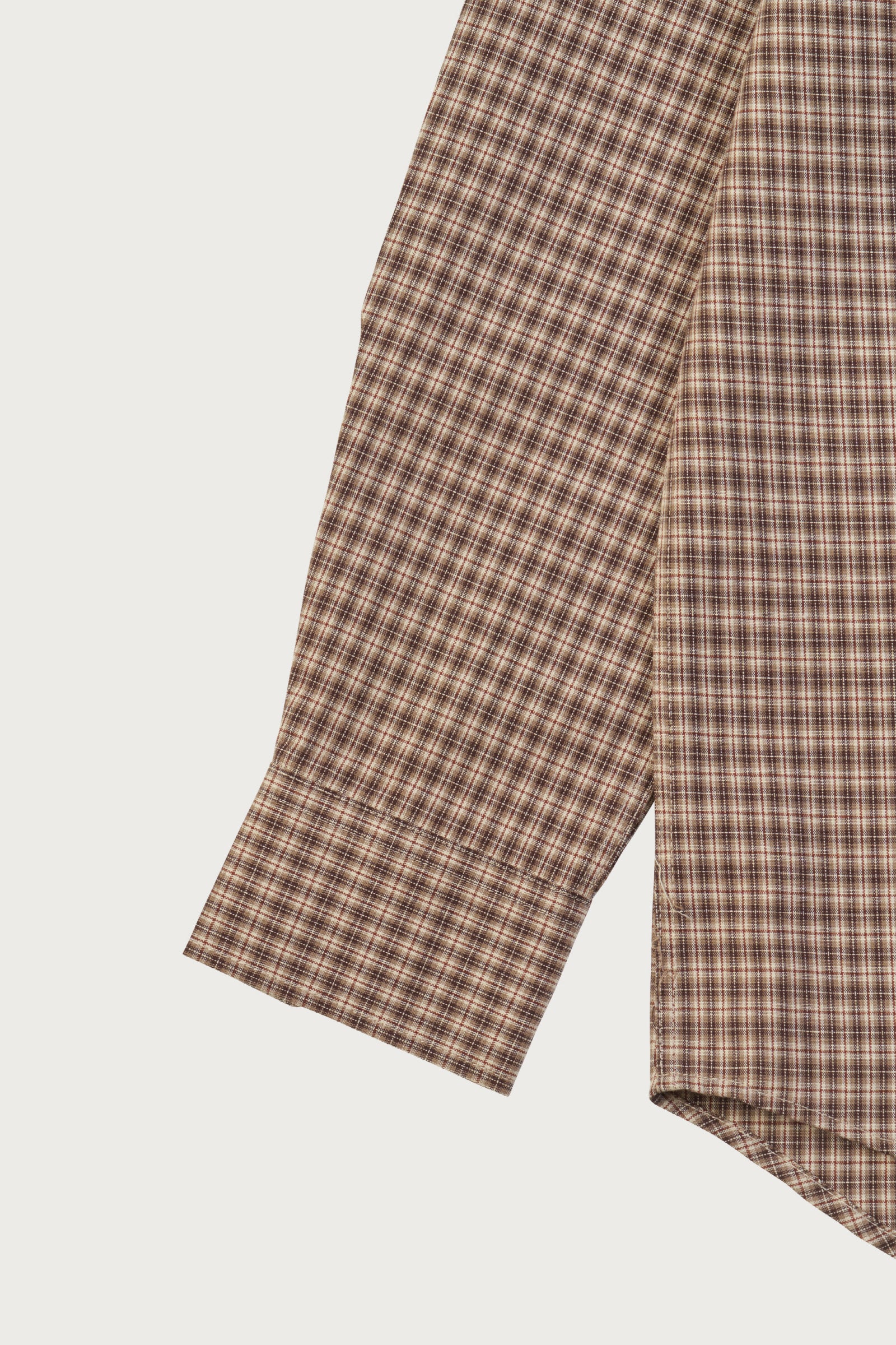 RUSTIC CHECK SHIRT_BROWN