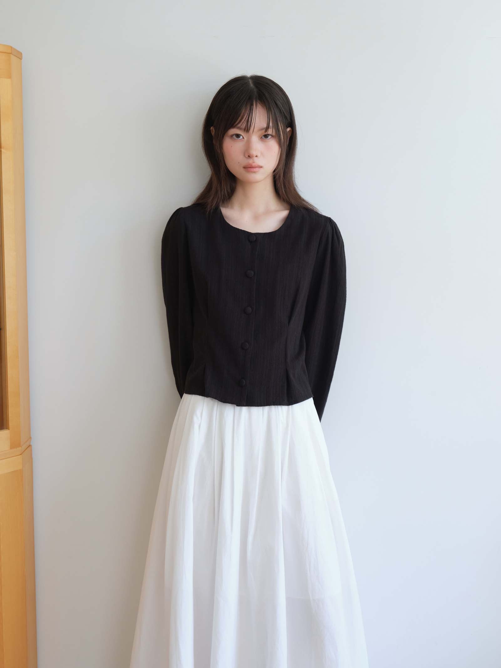 TUCKLINE SOFT SHIRT_BLACK