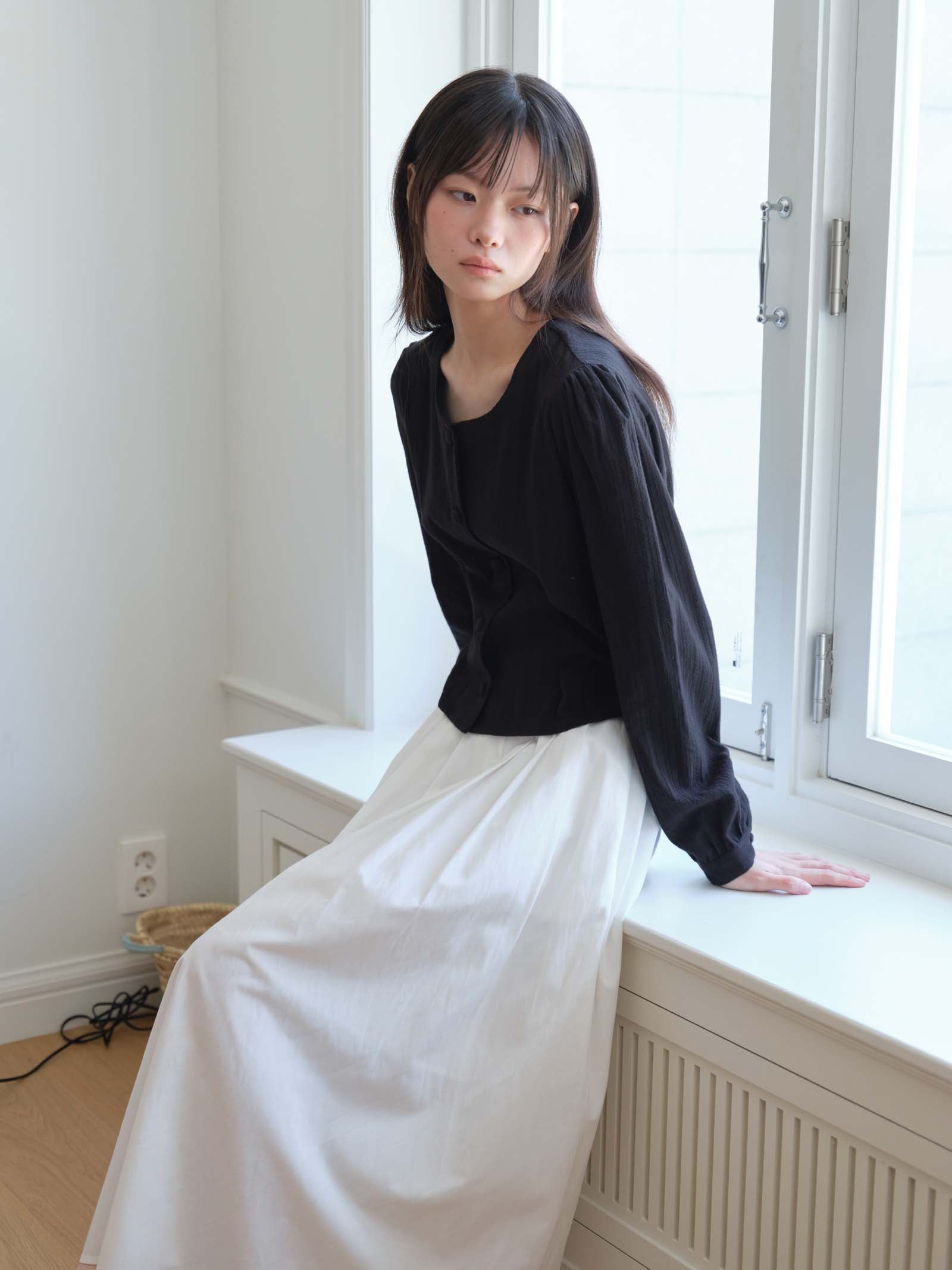 TUCKLINE SOFT SHIRT_BLACK