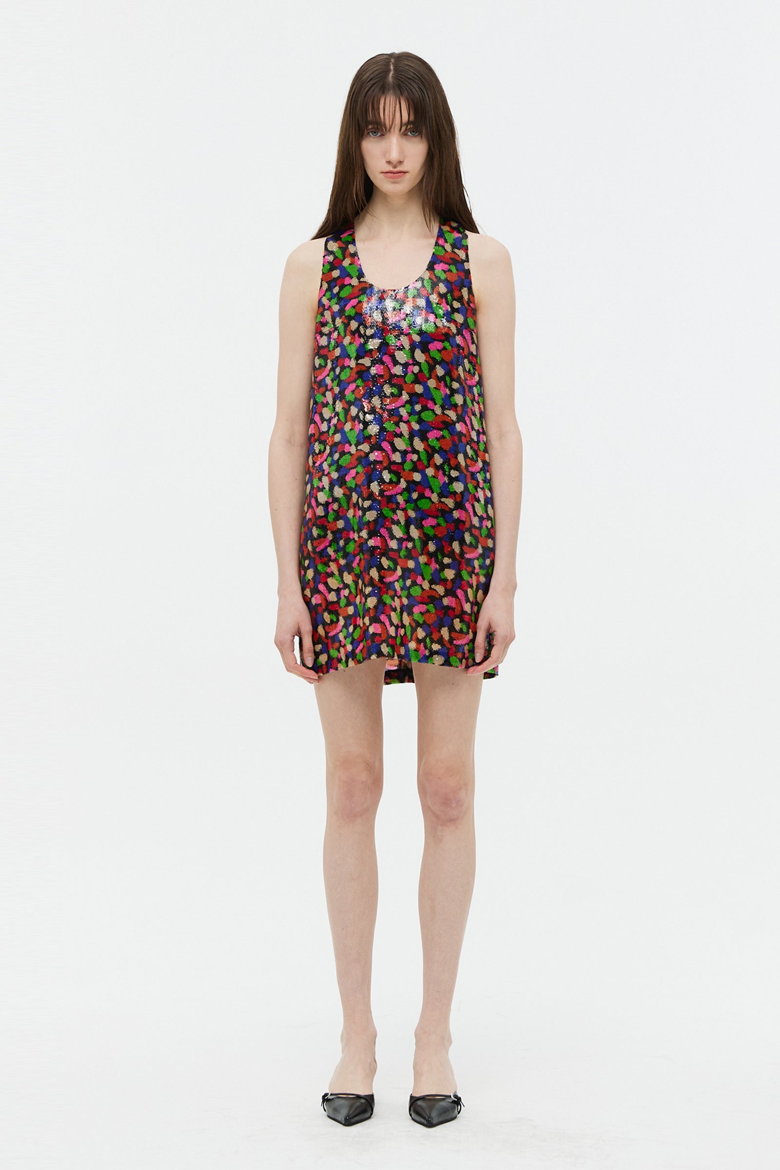 SPANGLE DRESS_RED