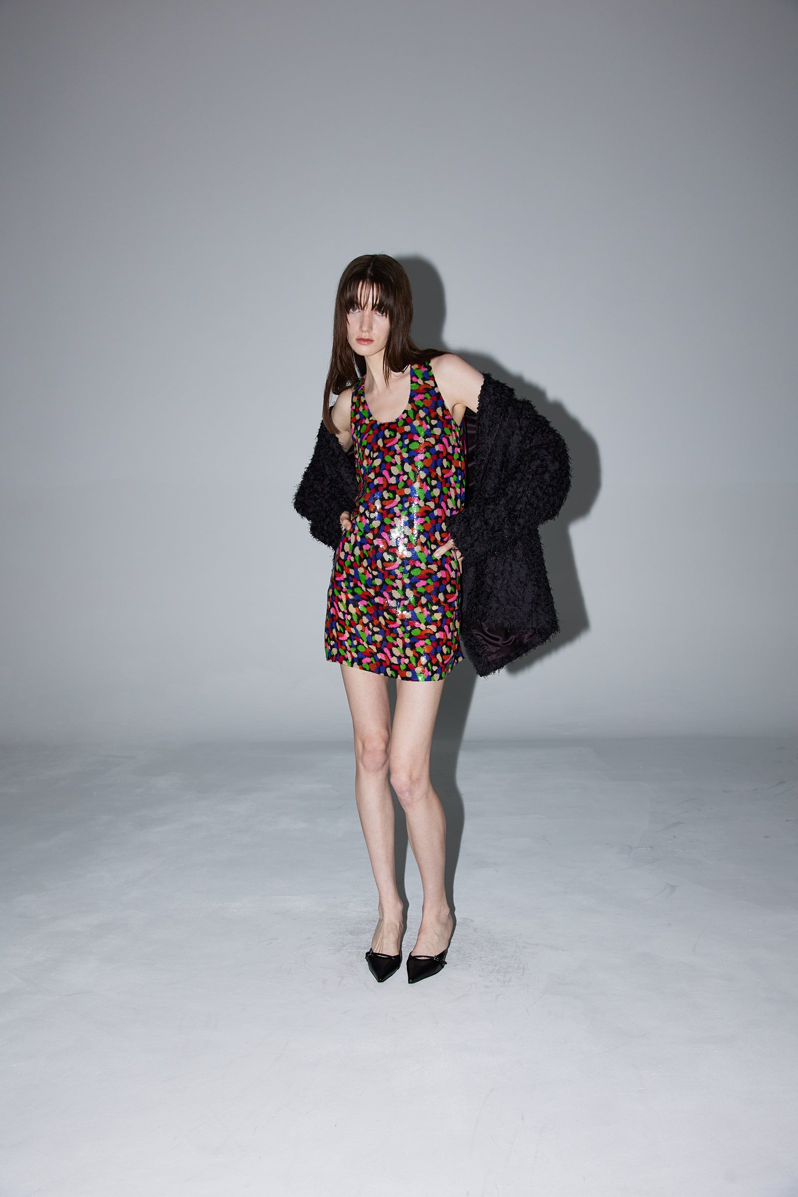 SPANGLE DRESS_RED