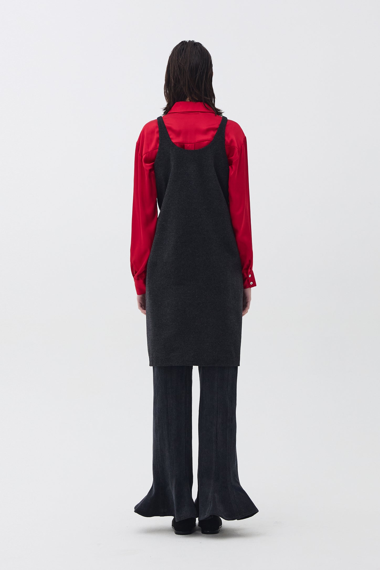 MINIMAL WOOL DRESS_CHARCOAL