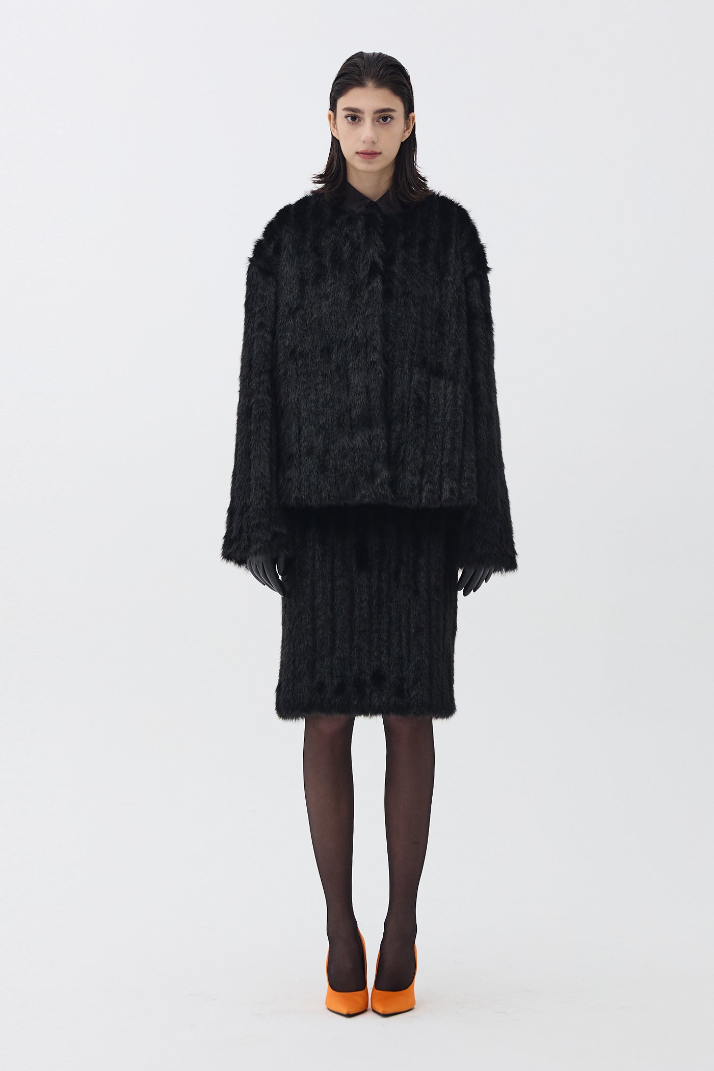 FAUX FUR JACKET_BLACK