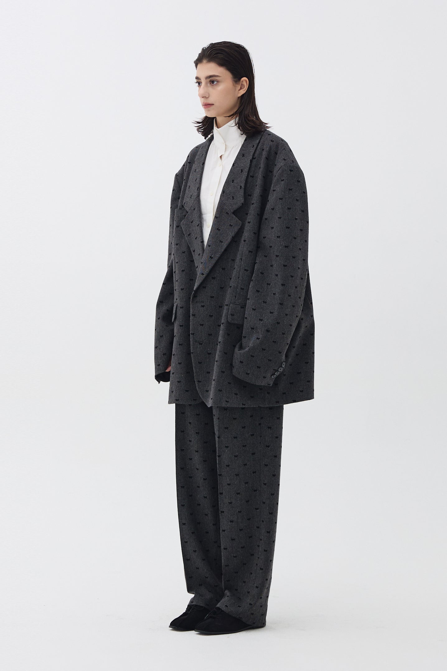 GREY RIBBON WOOL TROUSER_GREY