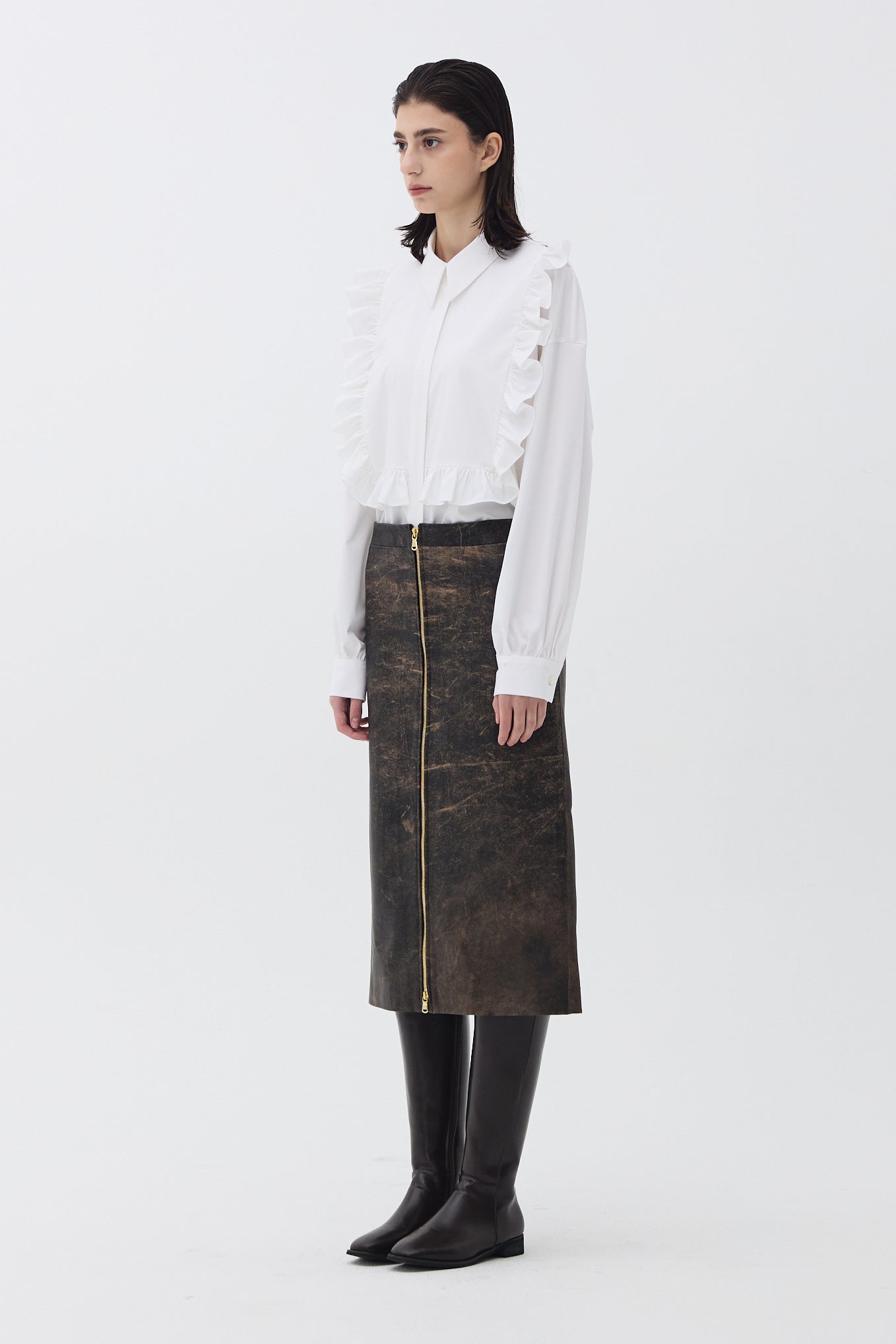 WHITE RUFFLE BLOUSE_WHITE