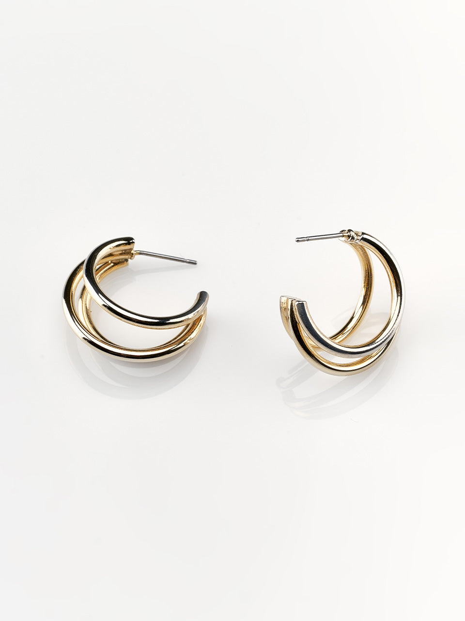 TRIPLE YUYA EARRINGS_GOLD