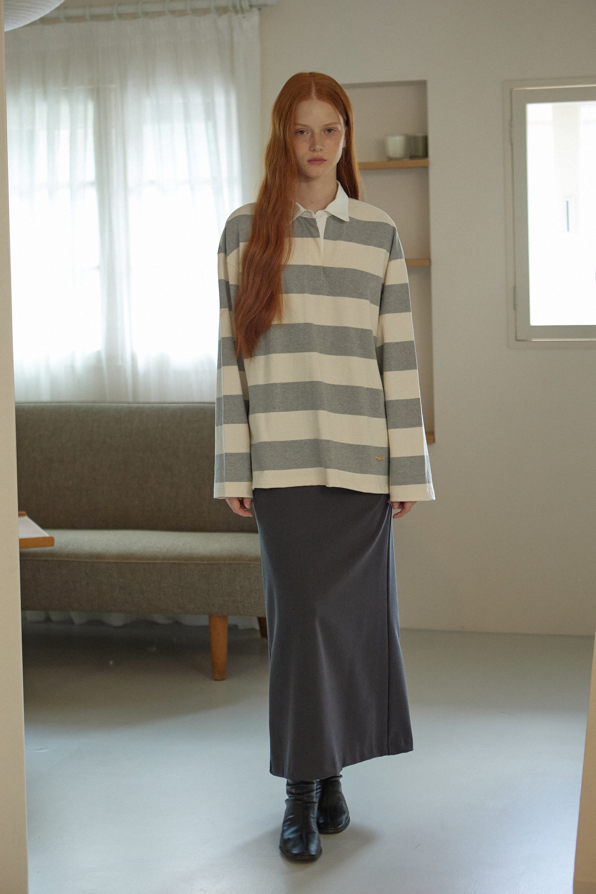 LONG STRIPE T-SHIRT_GRIS