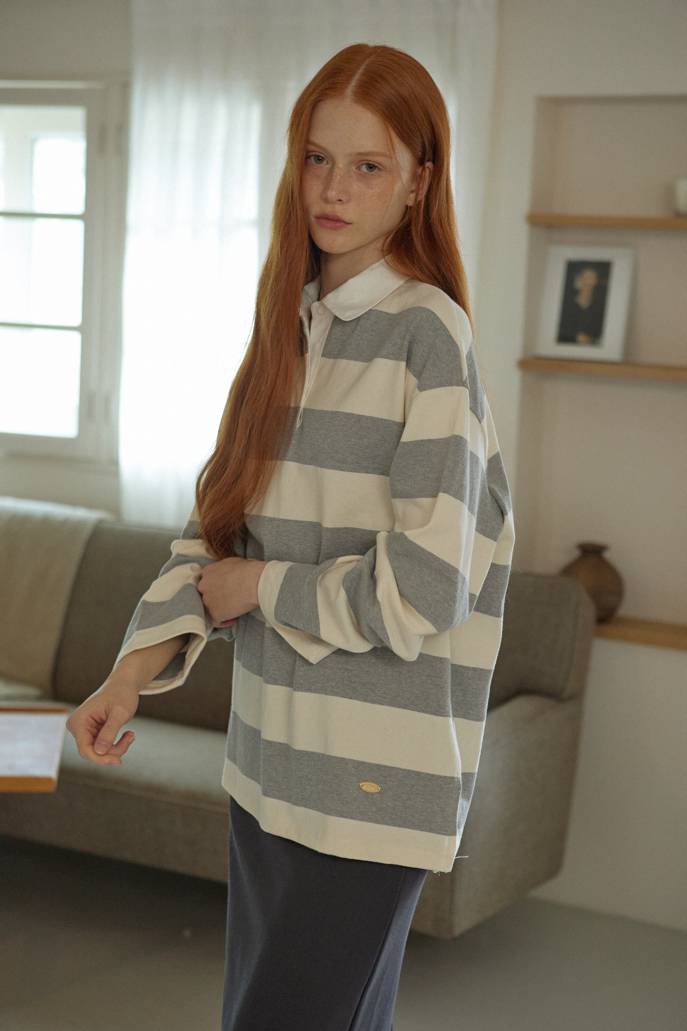 LONG STRIPE T-SHIRT_GRIS