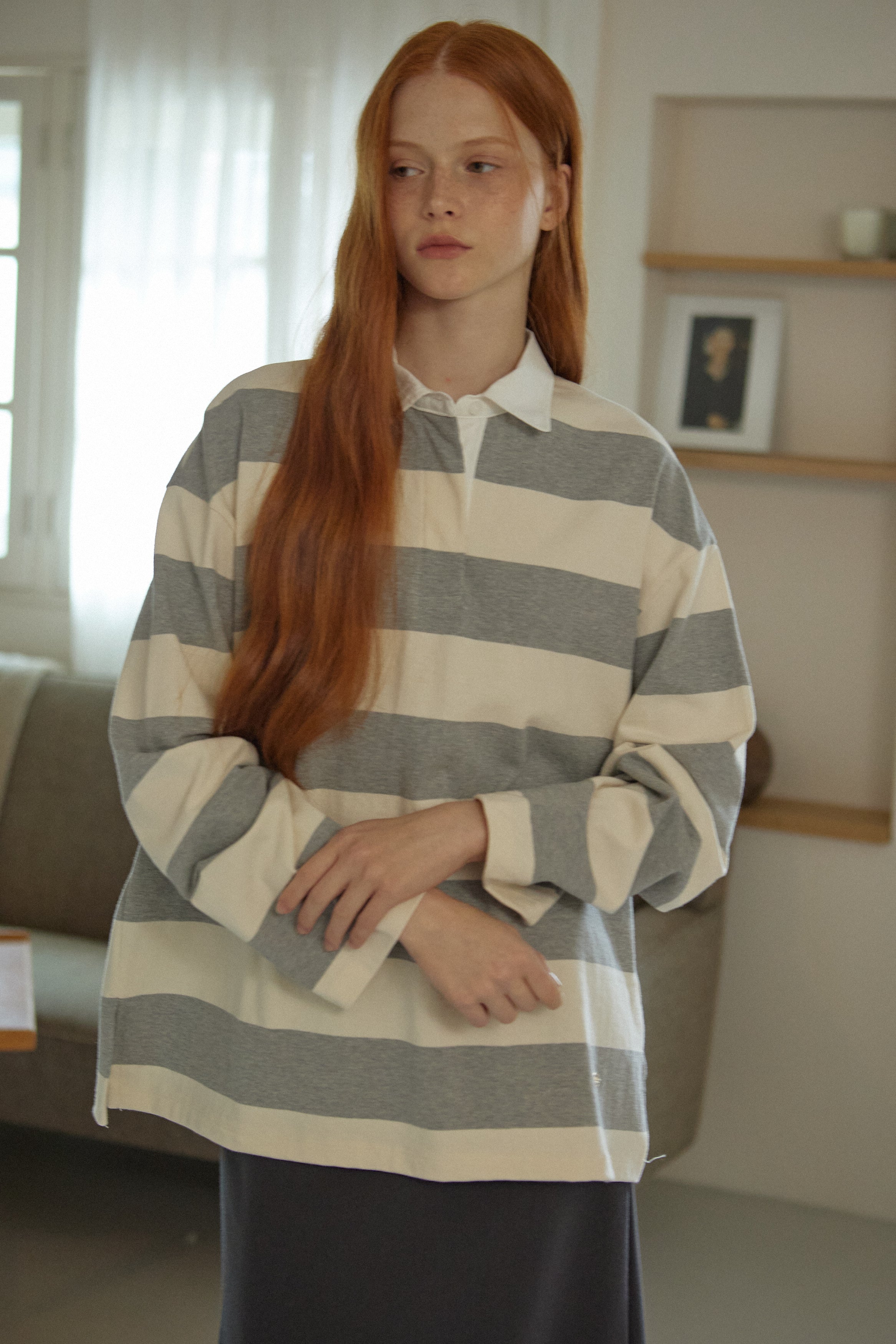 LONG STRIPE T-SHIRT_GRIS