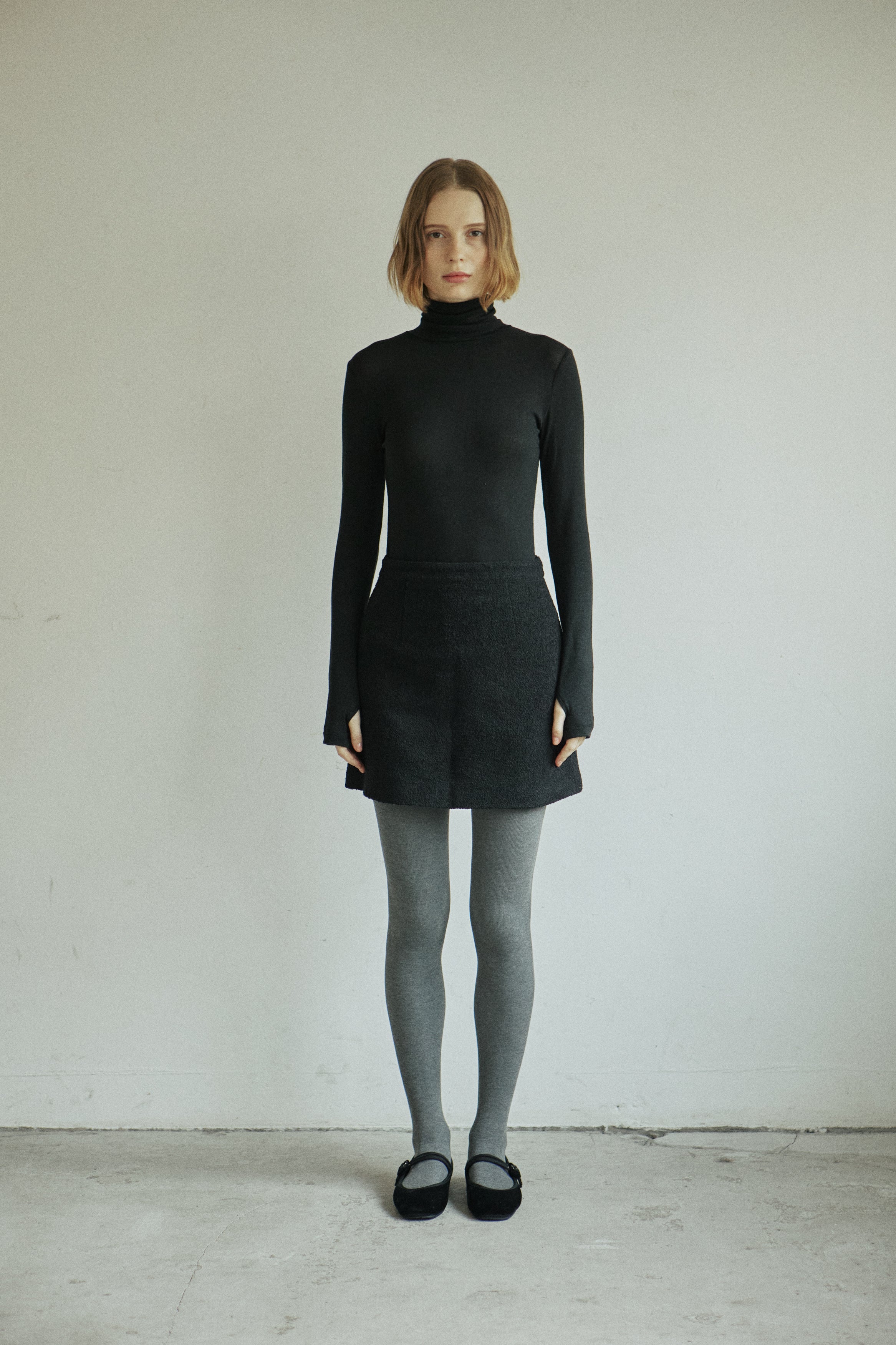 BASIC TURTLENECK T-SHIRT_BLACK