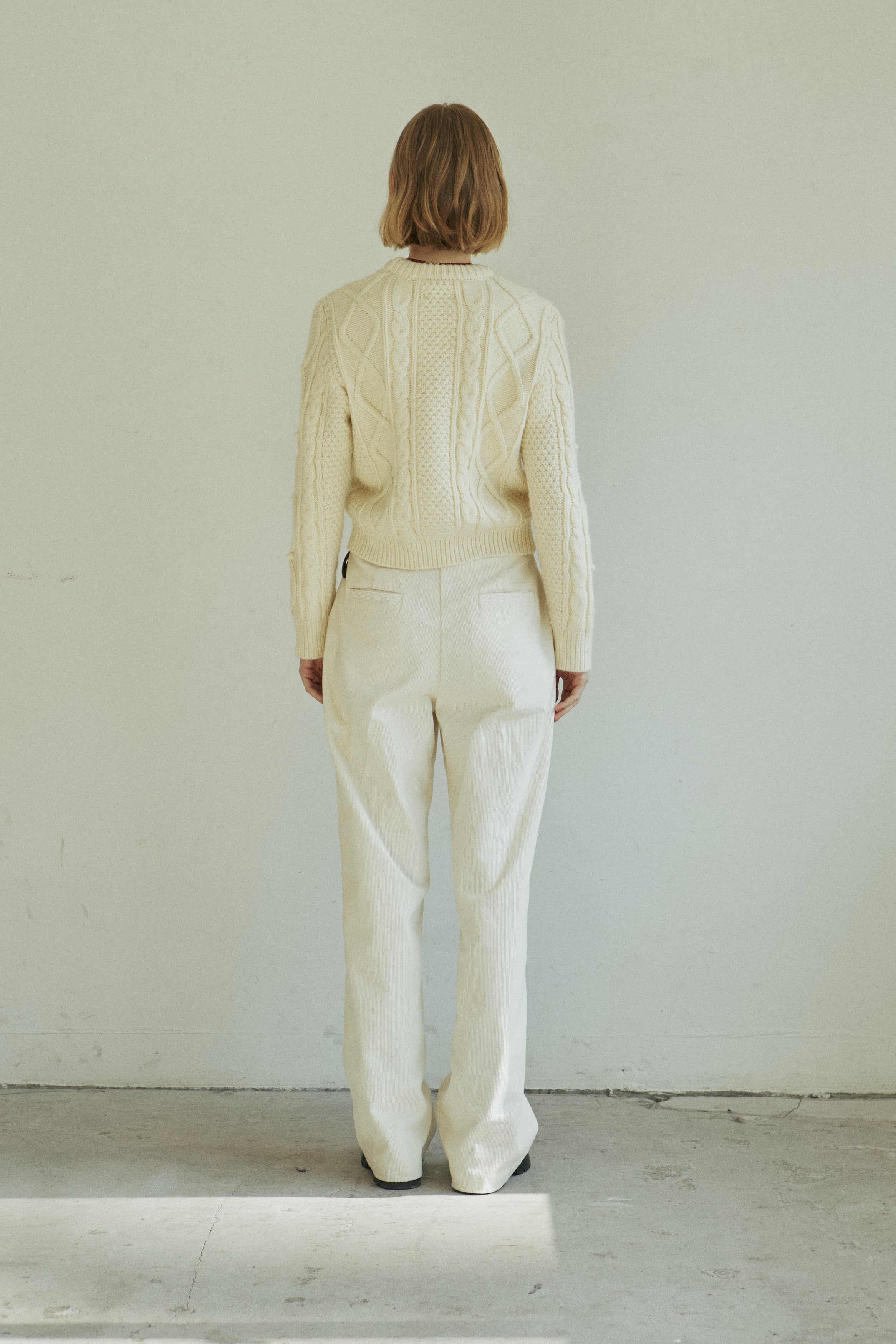 BELL CABLE KNIT_CREME