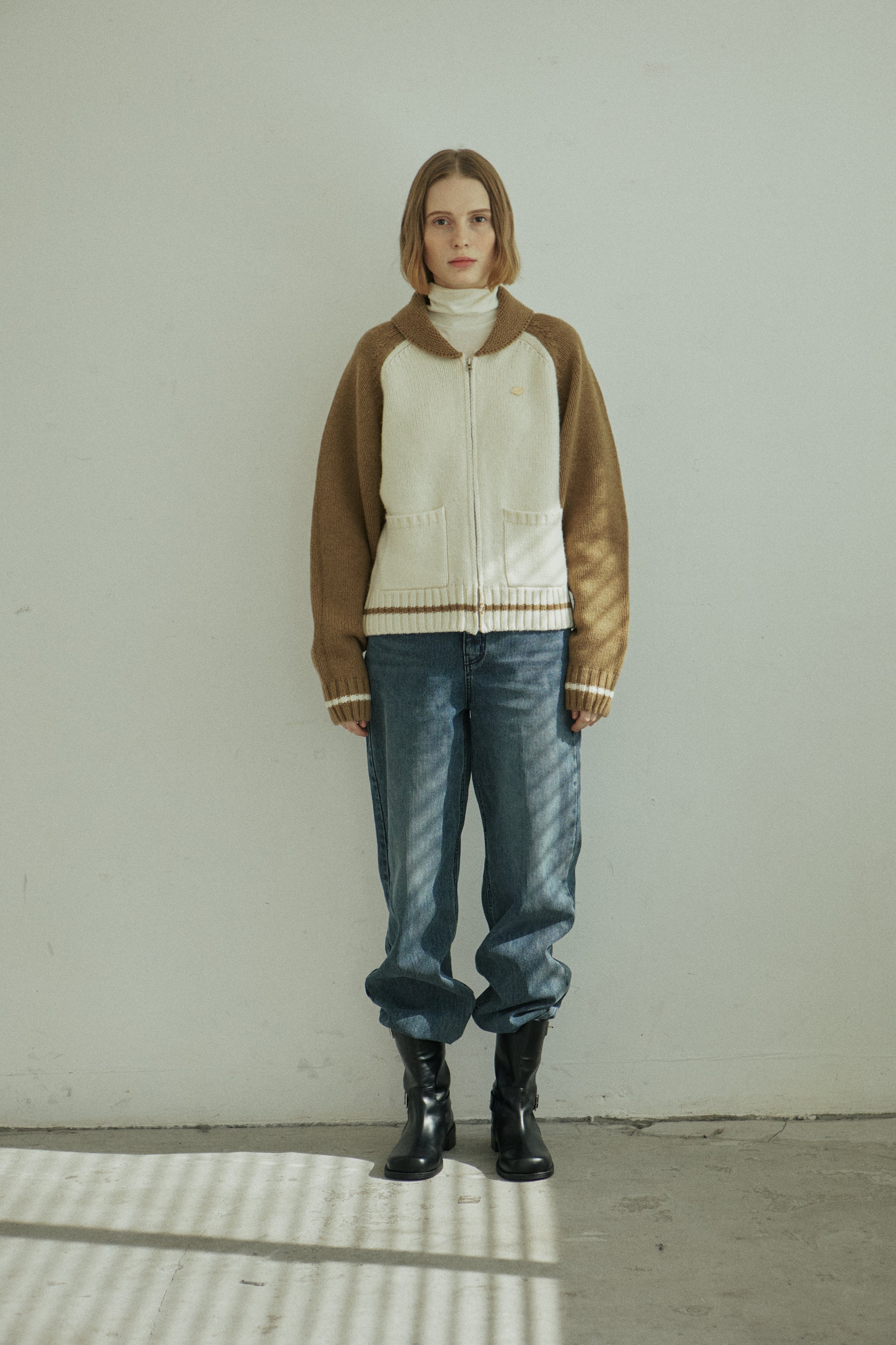 COWICHAN RAGLAN KNIT_CREAM