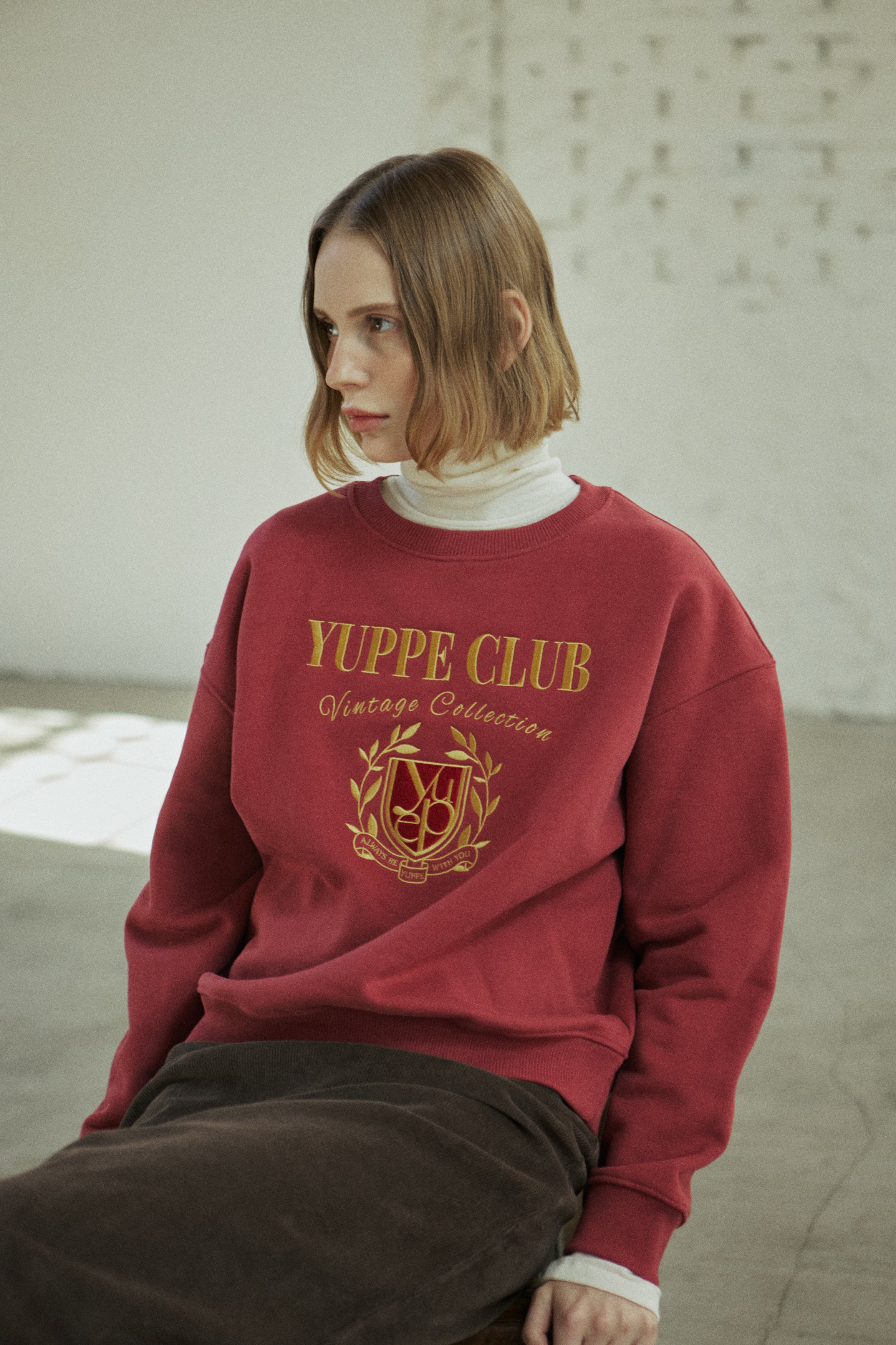 FLAG SWEATSHIRT_ROUGE