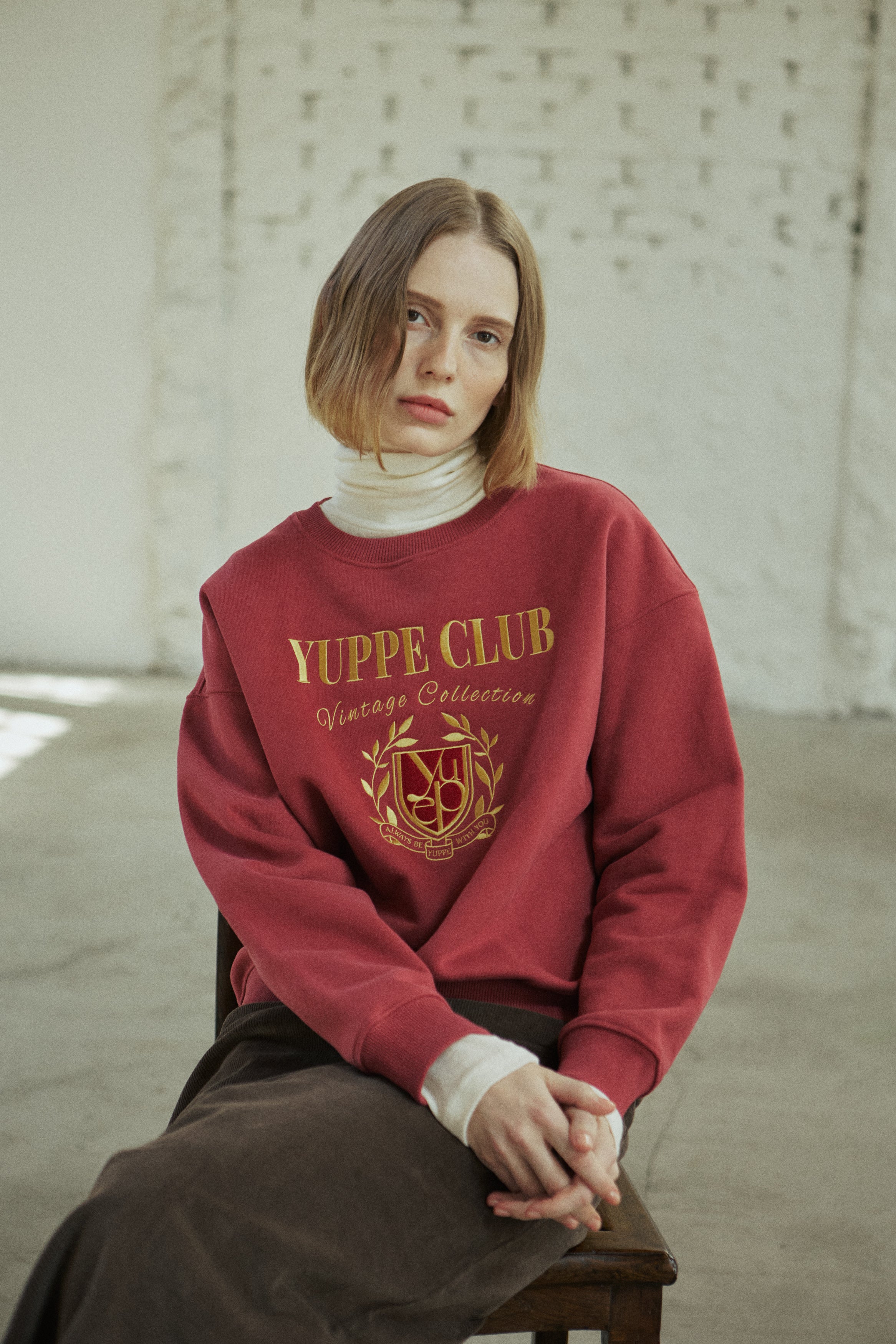 FLAG SWEATSHIRT_ROUGE