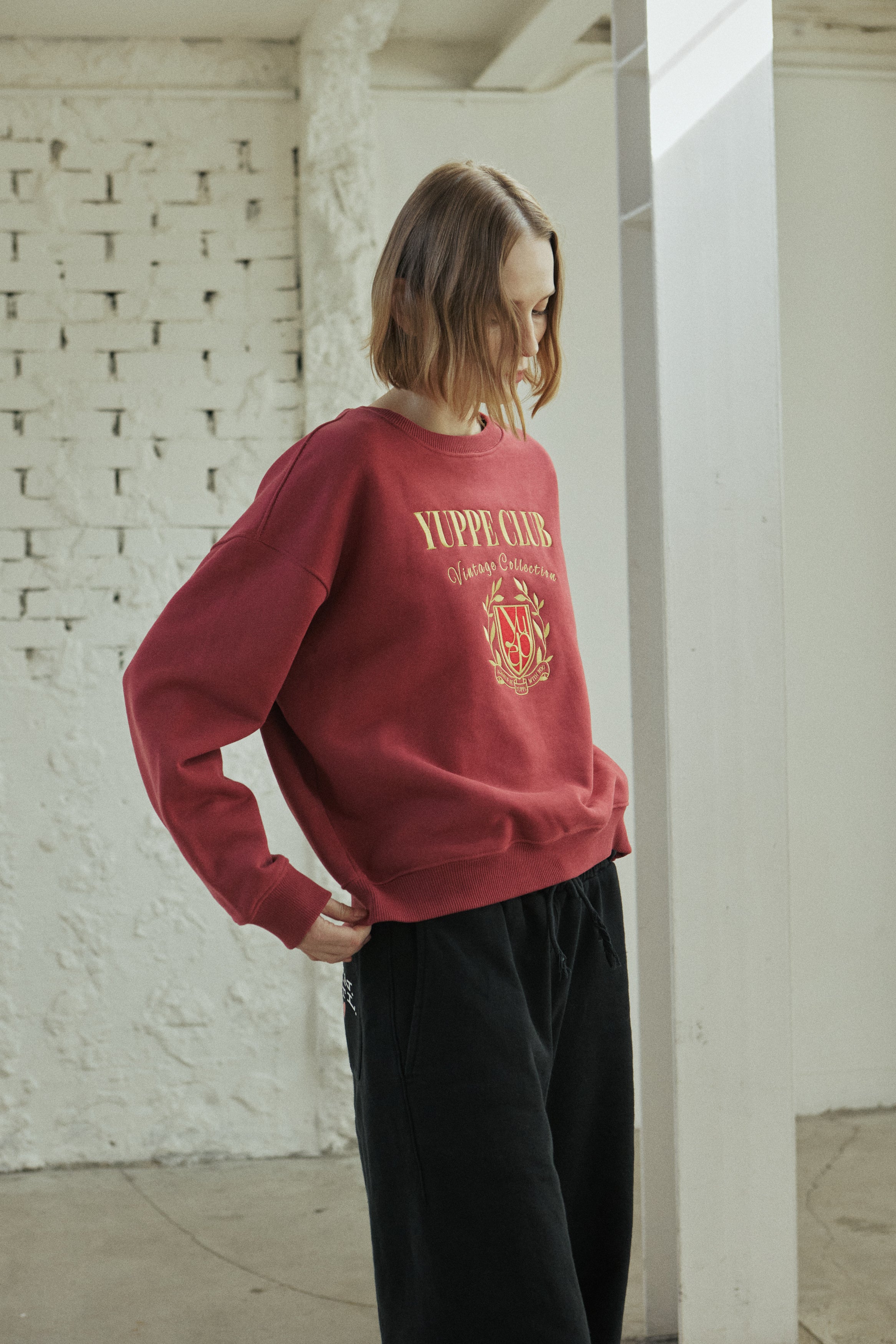 FLAG SWEATSHIRT_ROUGE