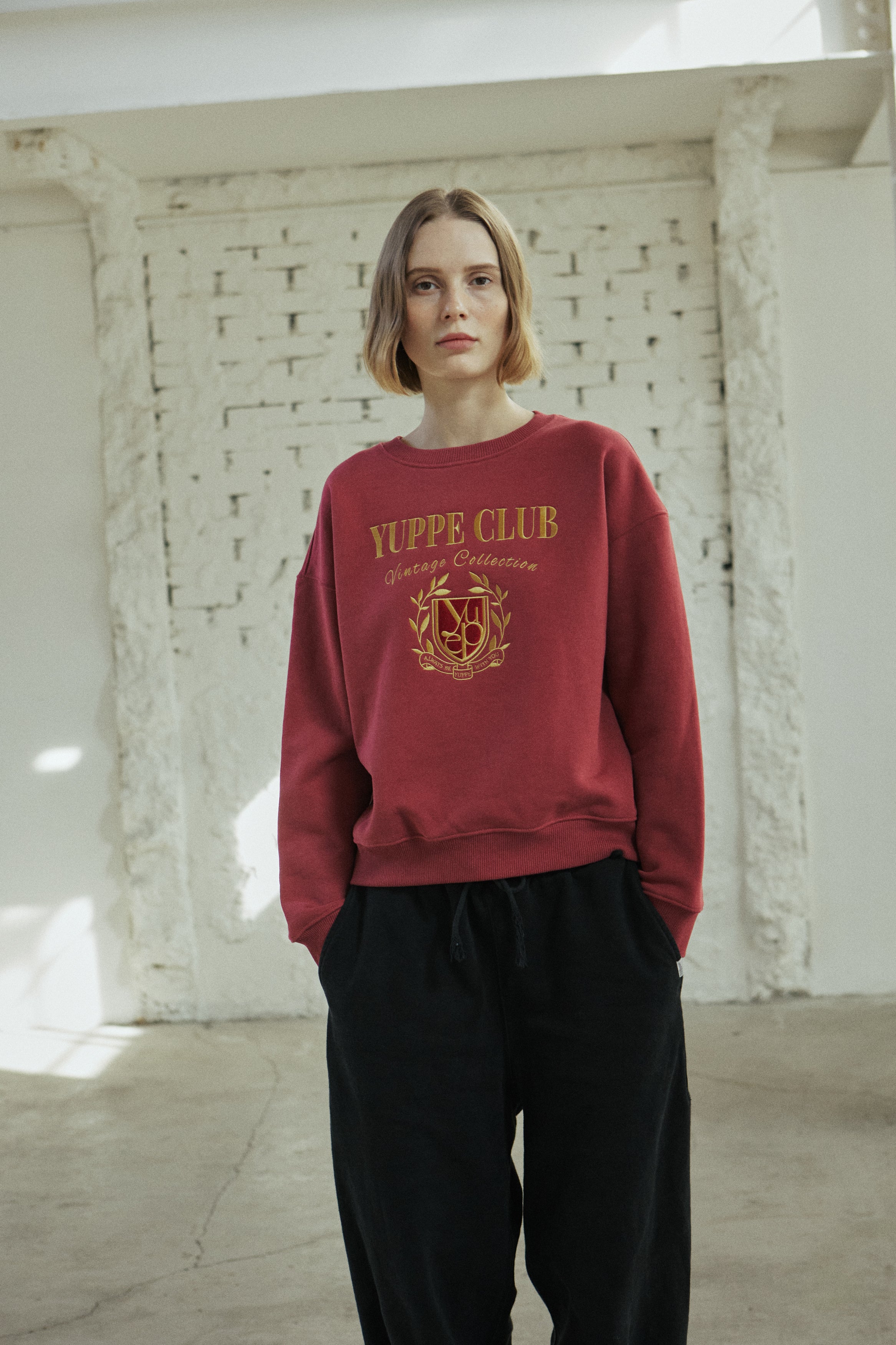 FLAG SWEATSHIRT_ROUGE