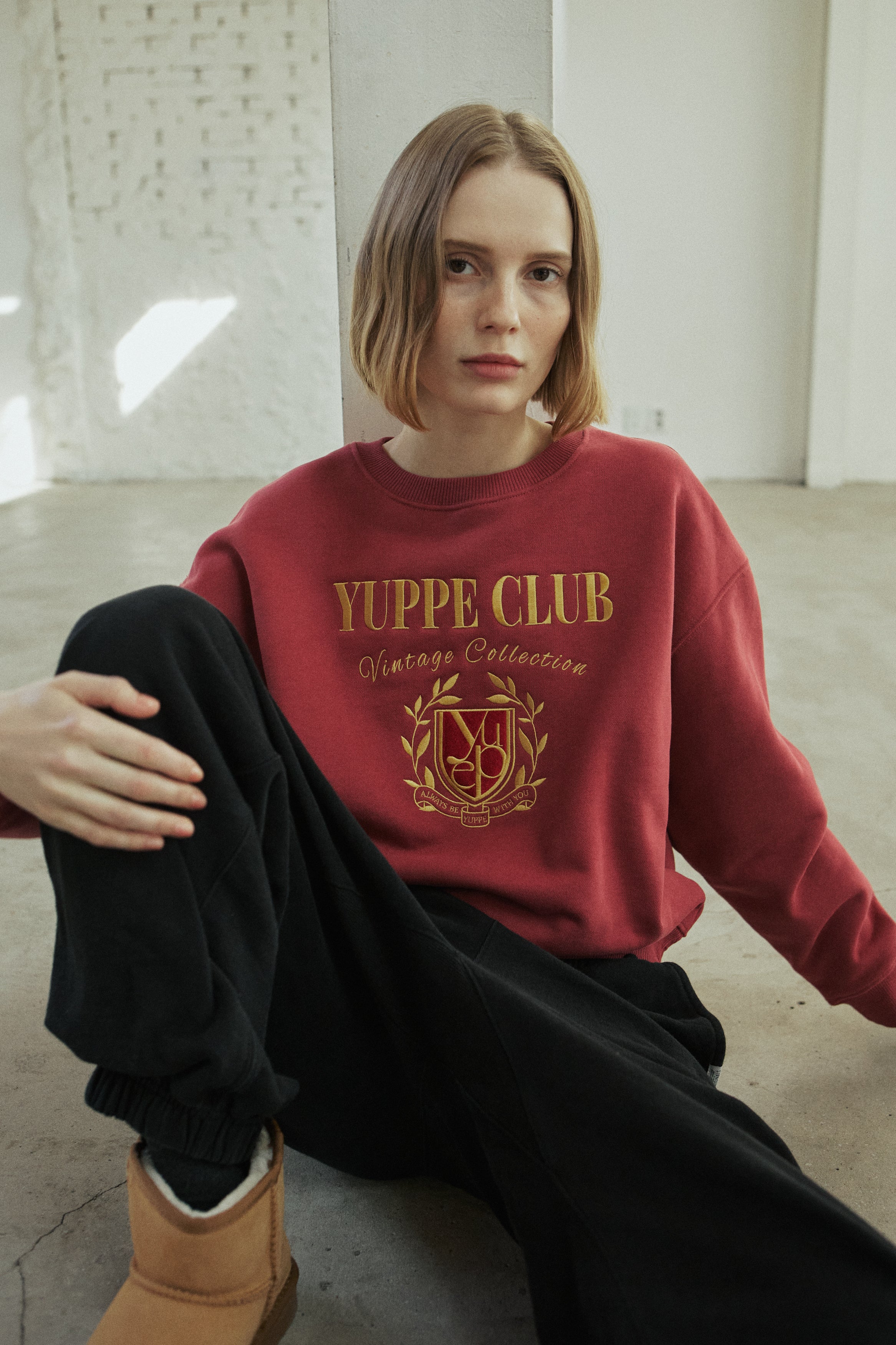 FLAG SWEATSHIRT_ROUGE